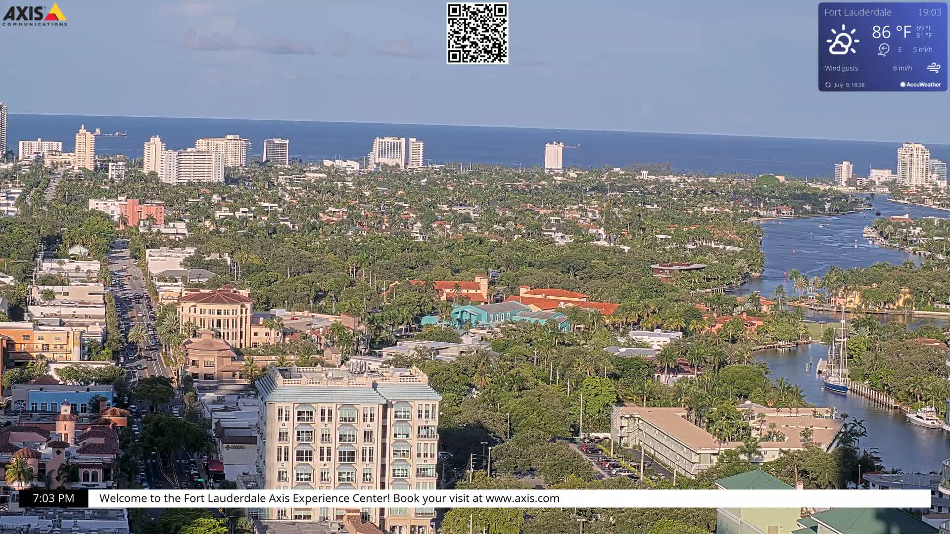 Fort Lauderdale Skyline Live Cam - Fort Lauderdale, Broward, Florida, USA