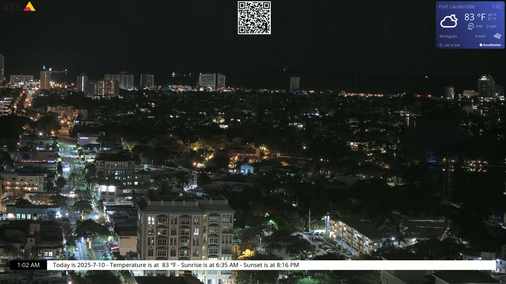 Fort Lauderdale Skyline Live Cam - Fort Lauderdale, Broward, Florida, USA