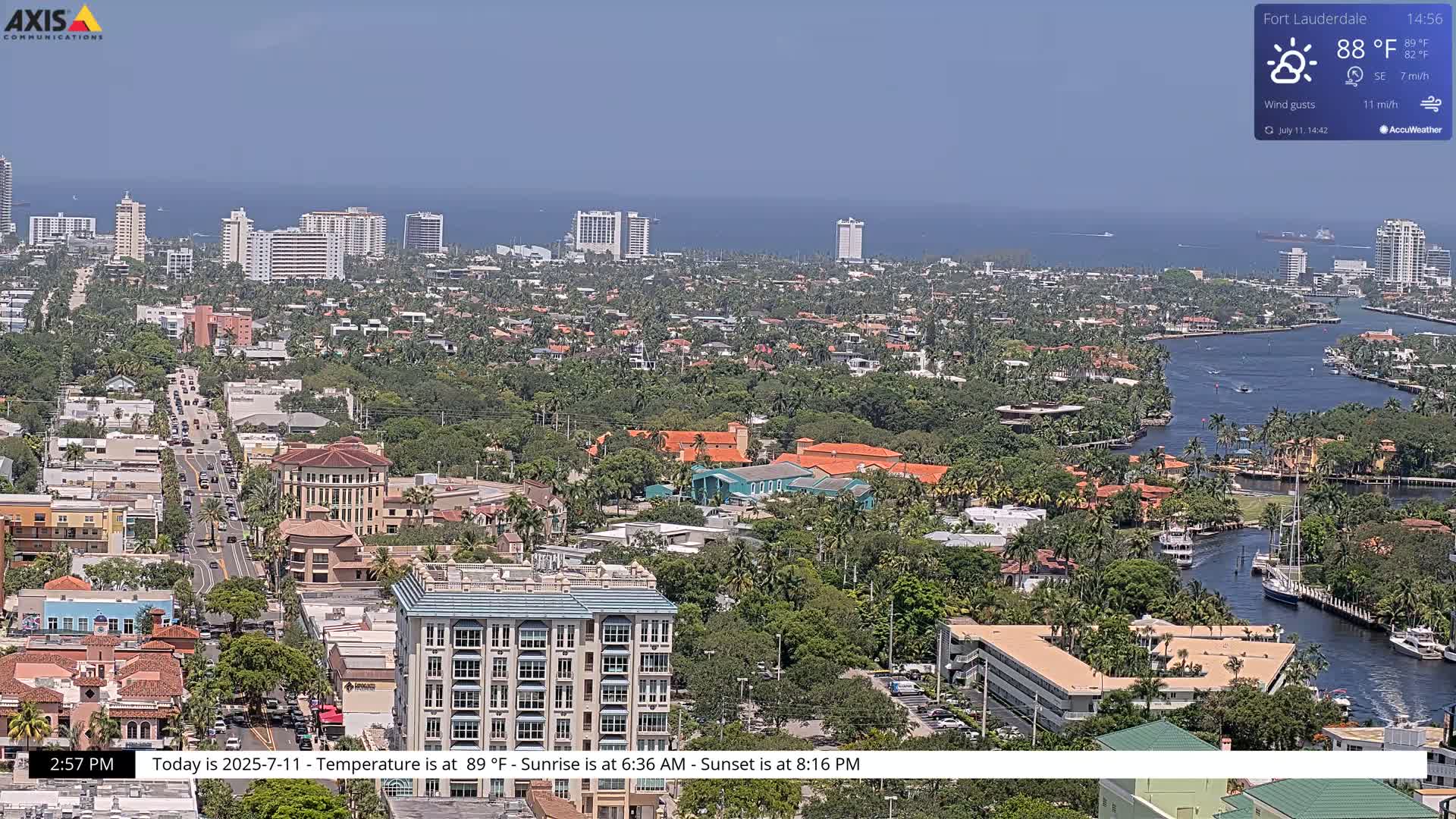 Fort Lauderdale Skyline Live Cam - Fort Lauderdale, Broward, Florida, USA