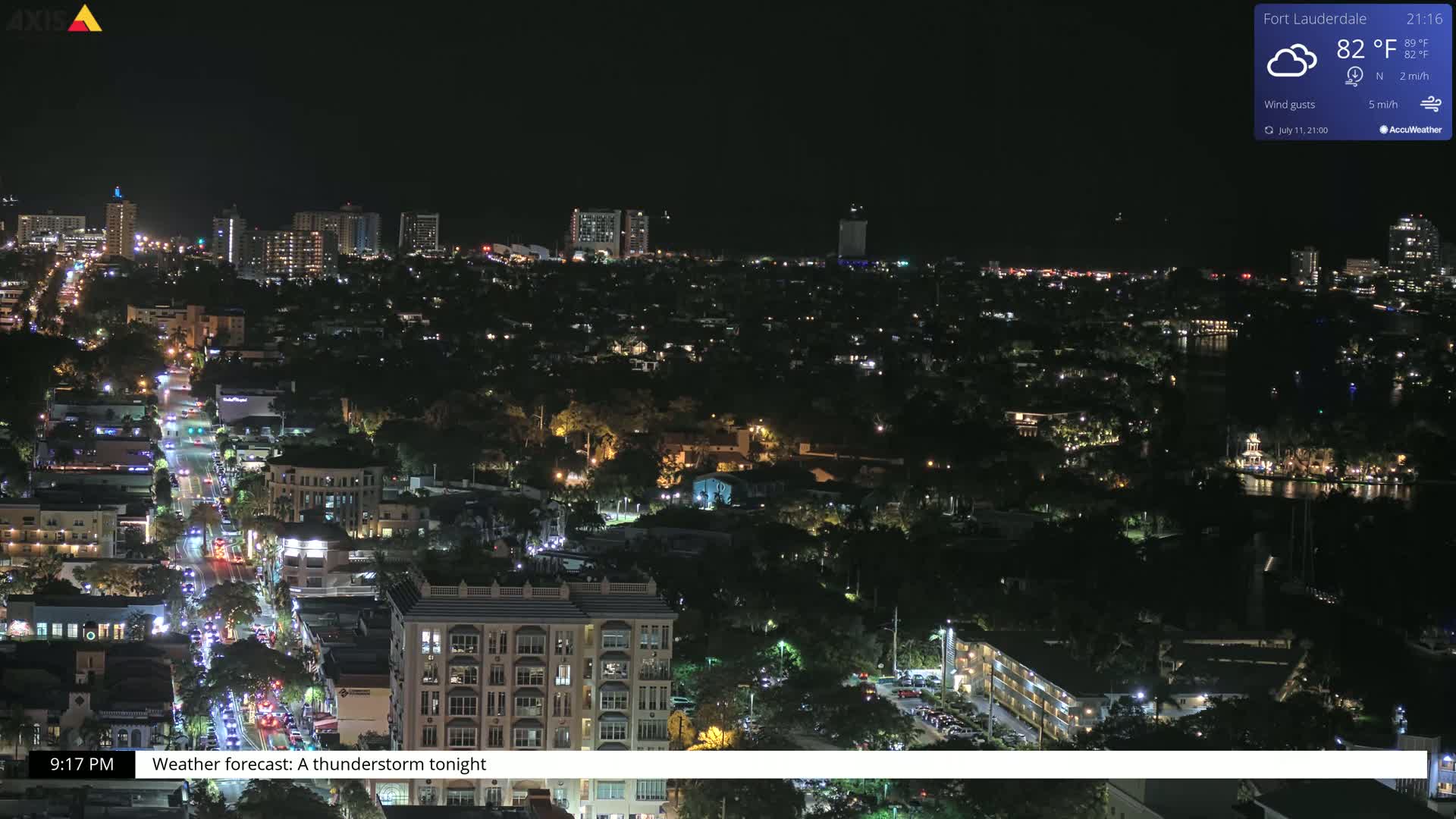 Fort Lauderdale Skyline Live Cam - Fort Lauderdale, Broward, Florida, USA