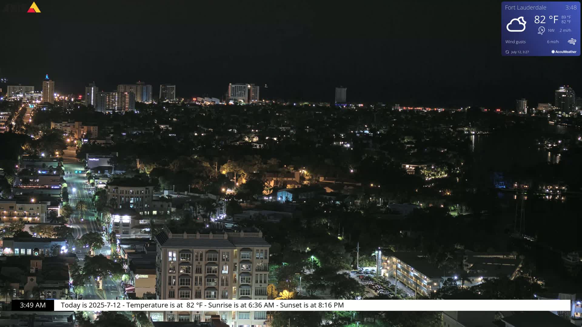 Fort Lauderdale Skyline Live Cam - Fort Lauderdale, Broward, Florida, USA