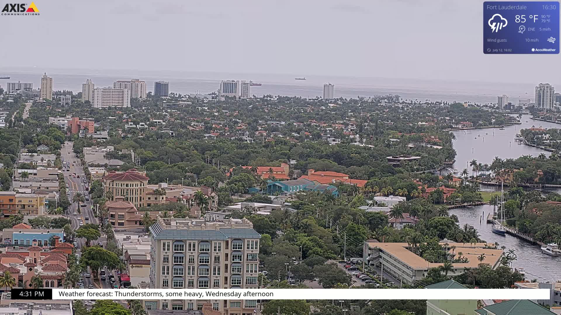 Fort Lauderdale Skyline Live Cam - Fort Lauderdale, Broward, Florida, USA