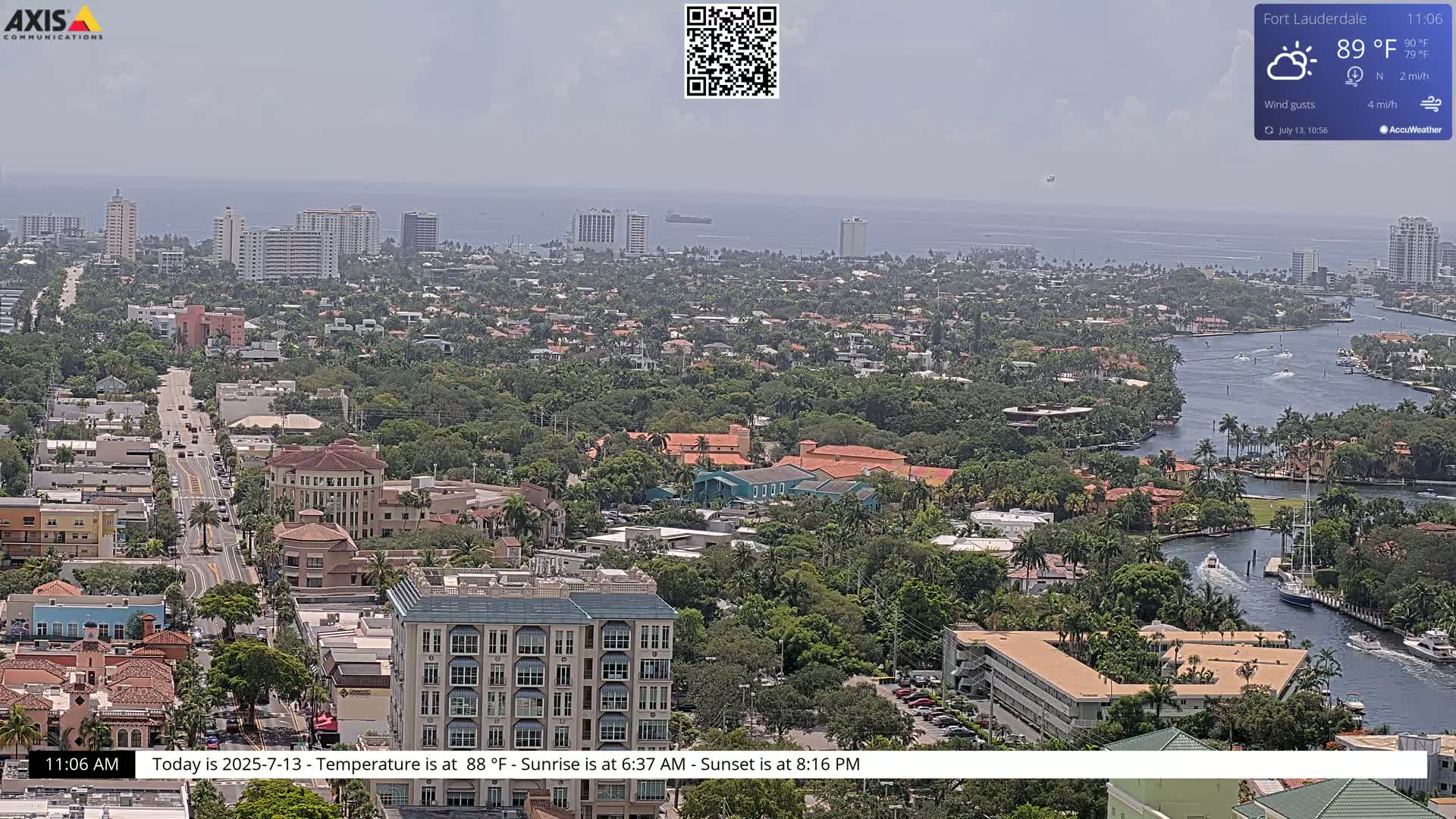 Fort Lauderdale Skyline Live Cam - Fort Lauderdale, Broward, Florida, USA