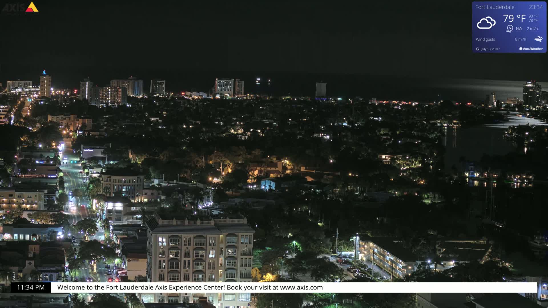 Fort Lauderdale Skyline Live Cam - Fort Lauderdale, Broward, Florida, USA