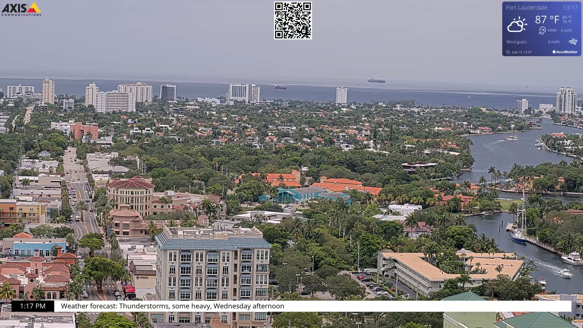 Fort Lauderdale Skyline Live Cam - Fort Lauderdale, Broward, Florida, USA