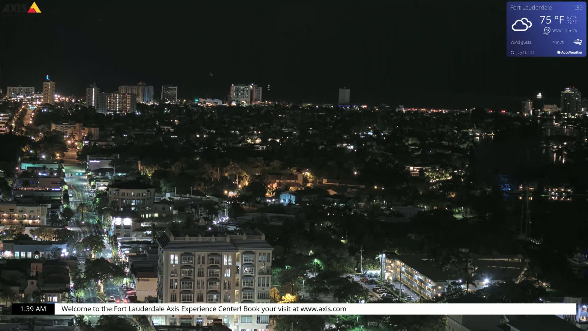 Fort Lauderdale Skyline Live Cam - Fort Lauderdale, Broward, Florida, USA