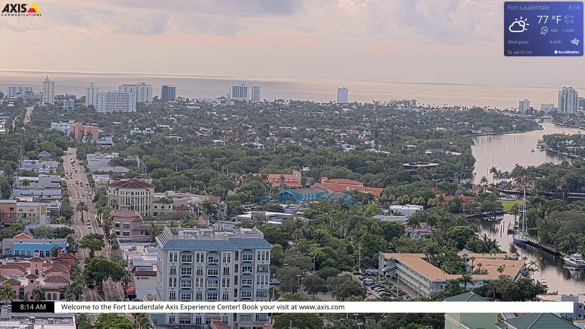 Fort Lauderdale Skyline Live Cam - Fort Lauderdale, Broward, Florida, USA