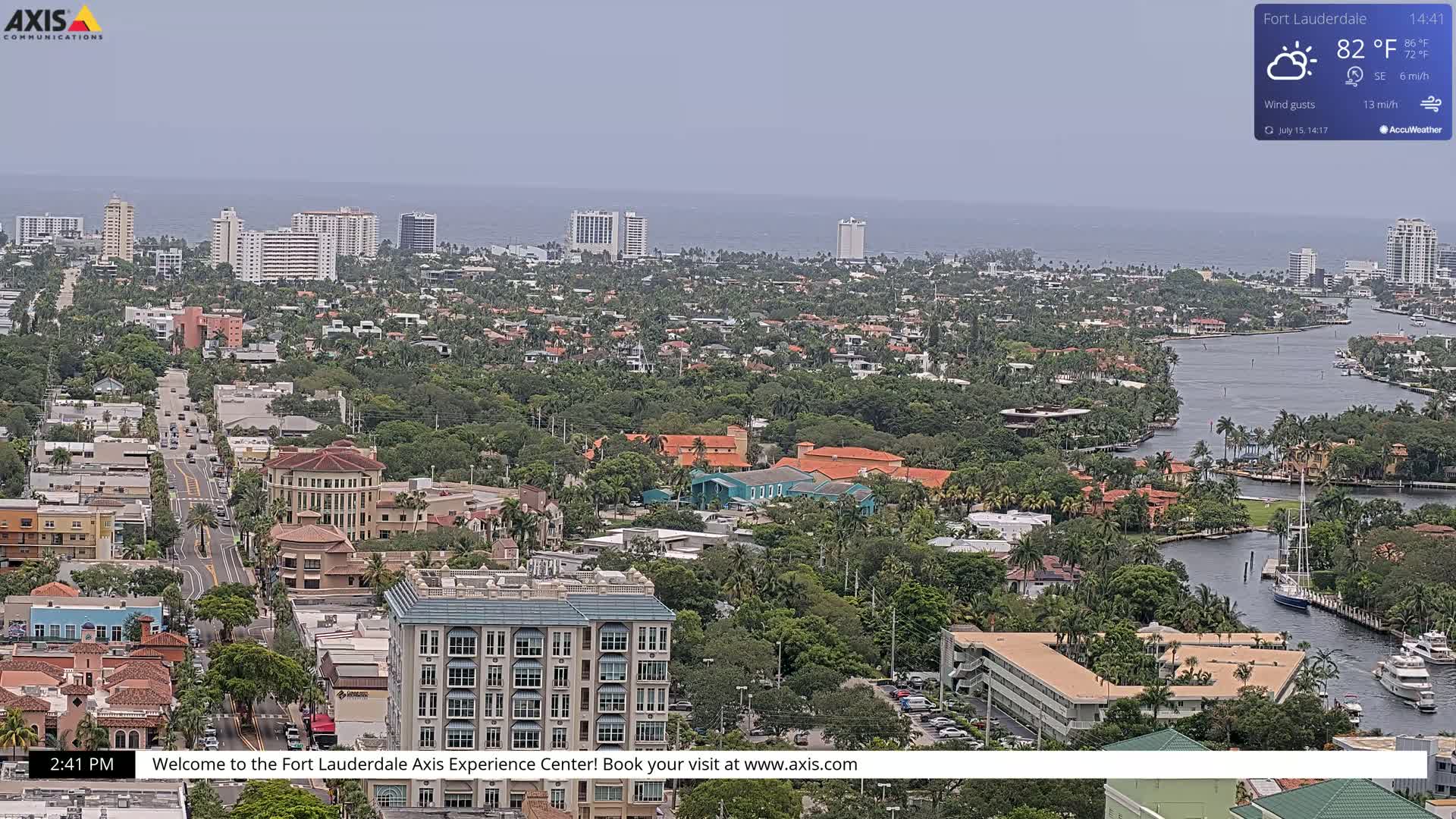 Fort Lauderdale Skyline Live Cam - Fort Lauderdale, Broward, Florida, USA