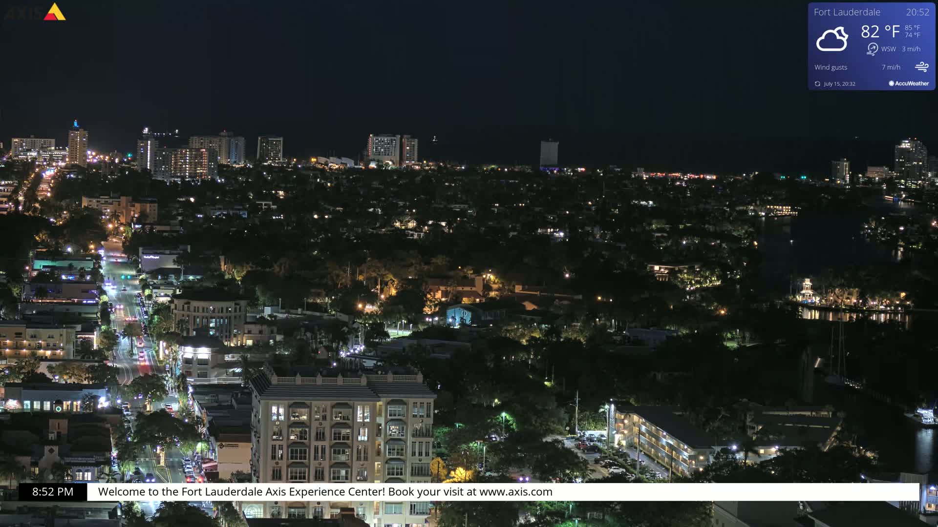 Fort Lauderdale Skyline Live Cam - Fort Lauderdale, Broward, Florida, USA