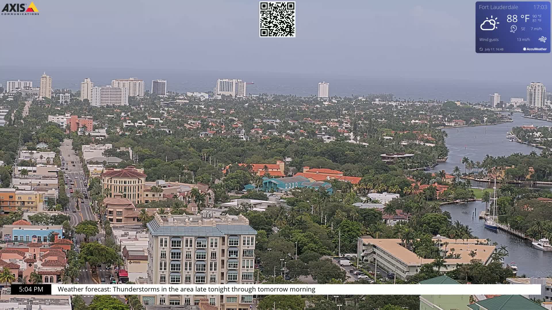 Fort Lauderdale Skyline Live Cam - Fort Lauderdale, Broward, Florida, USA
