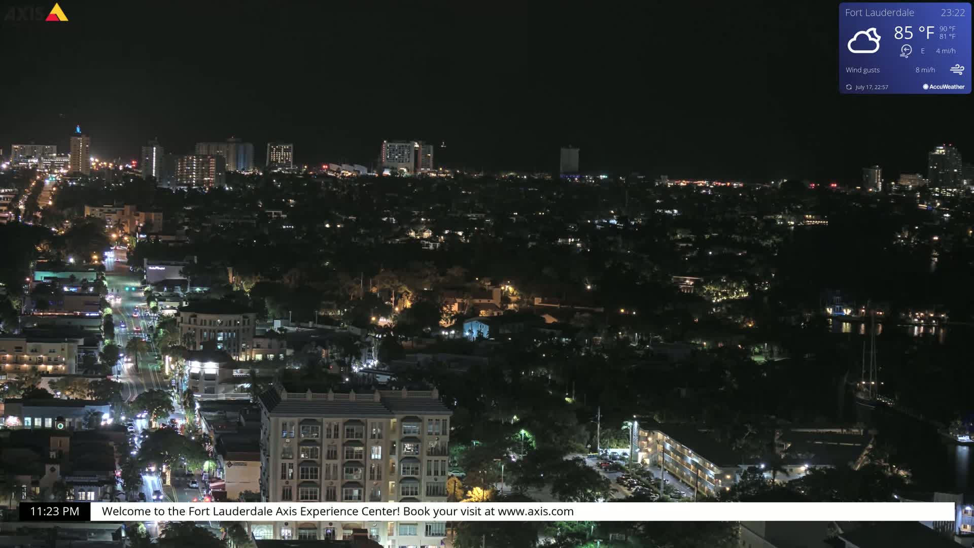 Fort Lauderdale Skyline Live Cam - Fort Lauderdale, Broward, Florida, USA