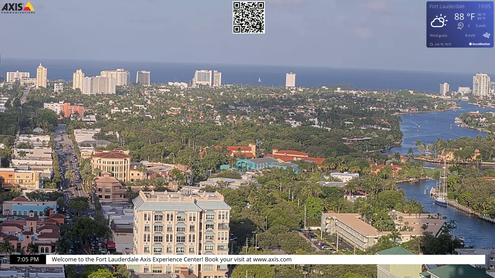 Fort Lauderdale Skyline Live Cam - Fort Lauderdale, Broward, Florida, USA