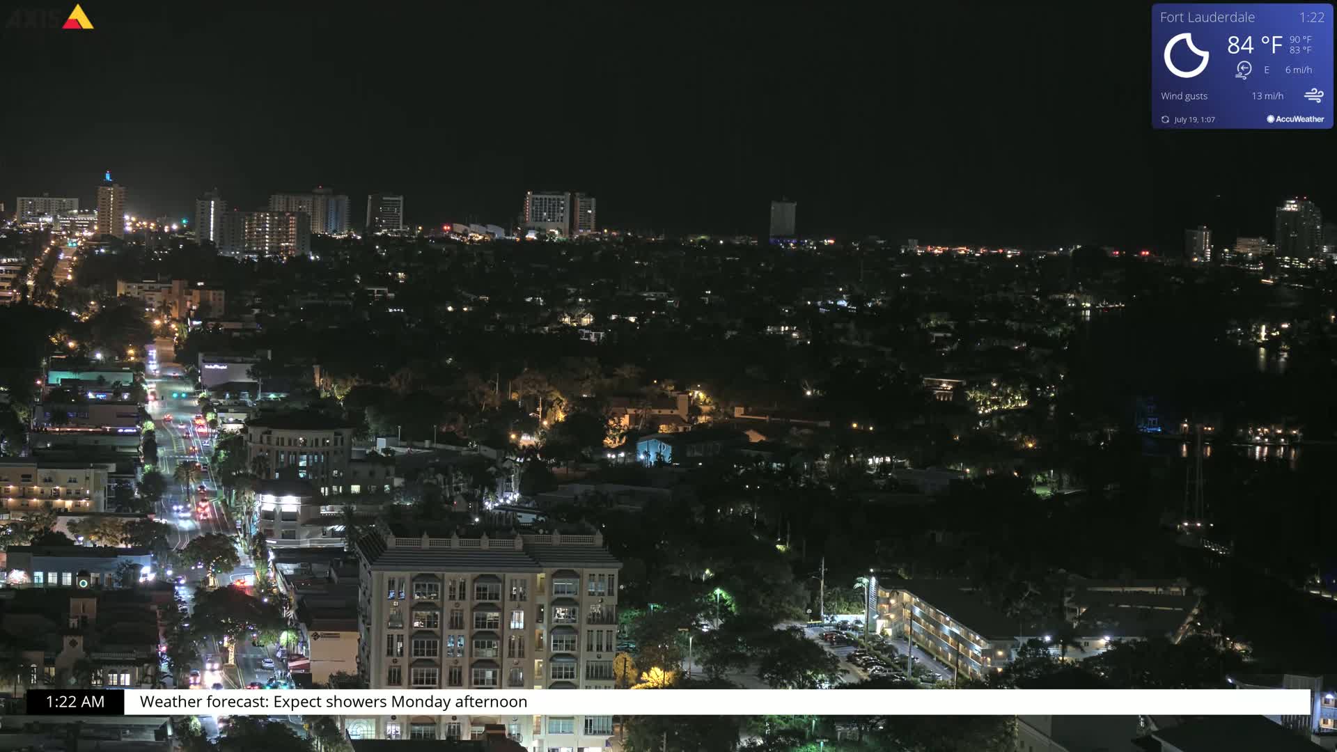 Fort Lauderdale Skyline Live Cam - Fort Lauderdale, Broward, Florida, USA