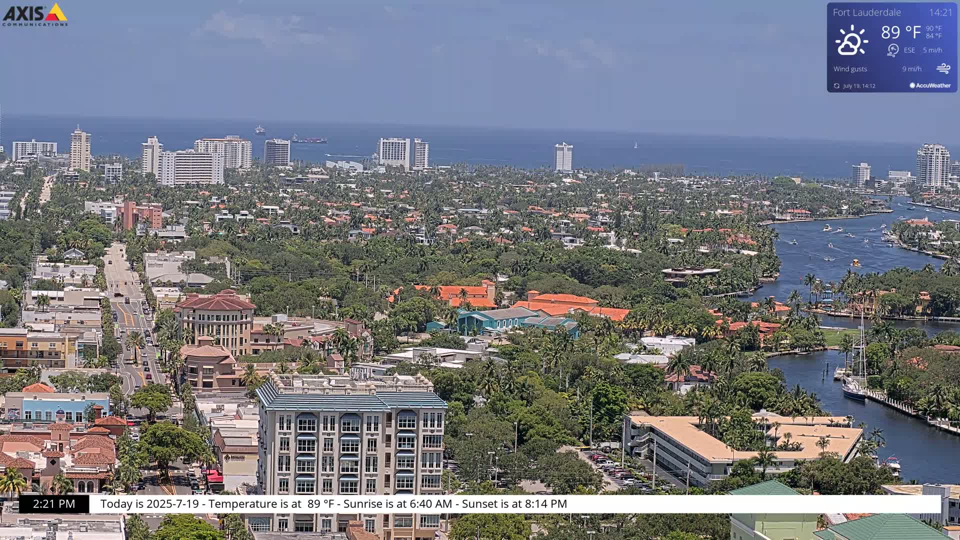 Fort Lauderdale Skyline Live Cam - Fort Lauderdale, Broward, Florida, USA