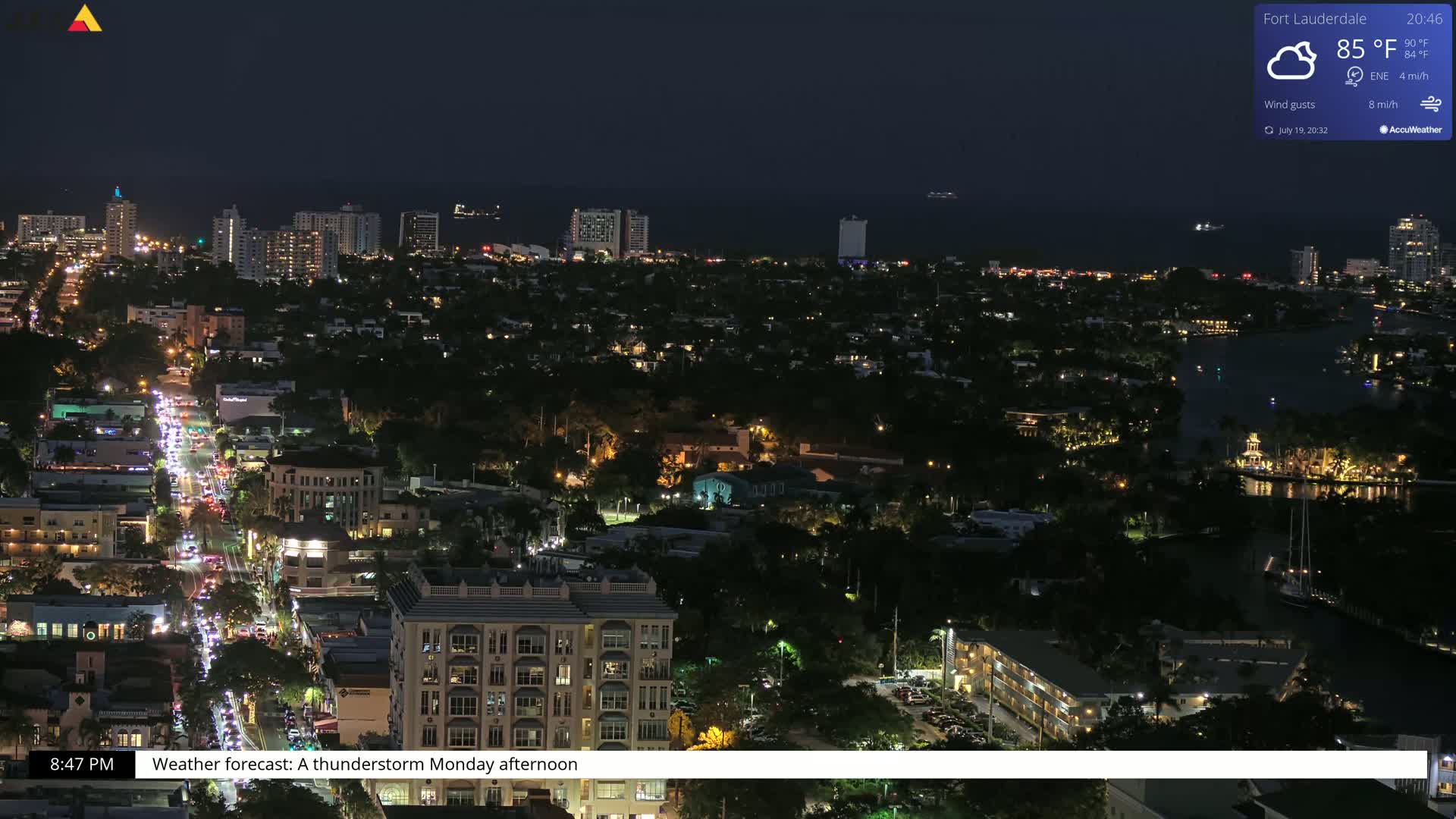 Fort Lauderdale Skyline Live Cam - Fort Lauderdale, Broward, Florida, USA