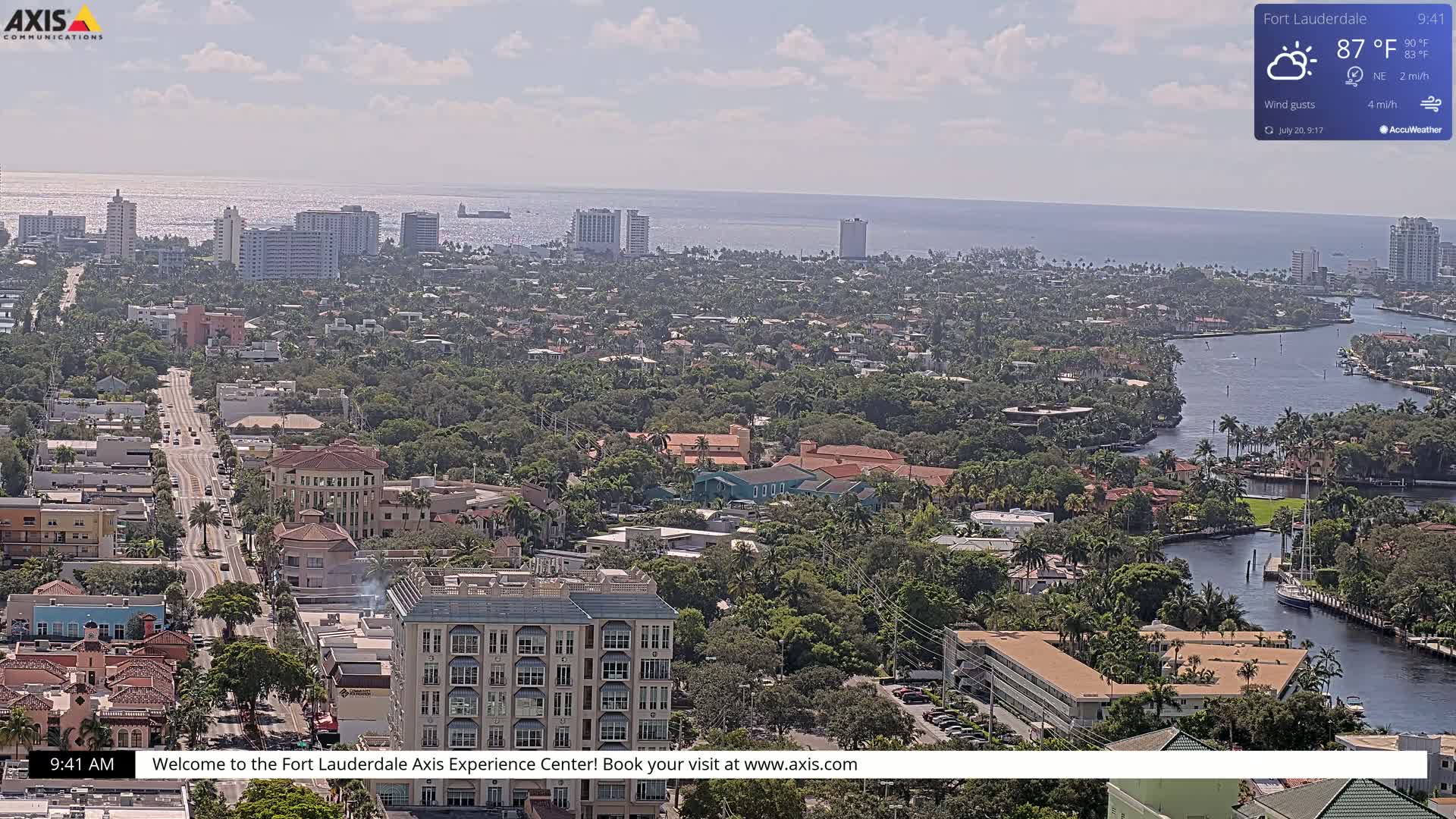 Fort Lauderdale Skyline Live Cam - Fort Lauderdale, Broward, Florida, USA