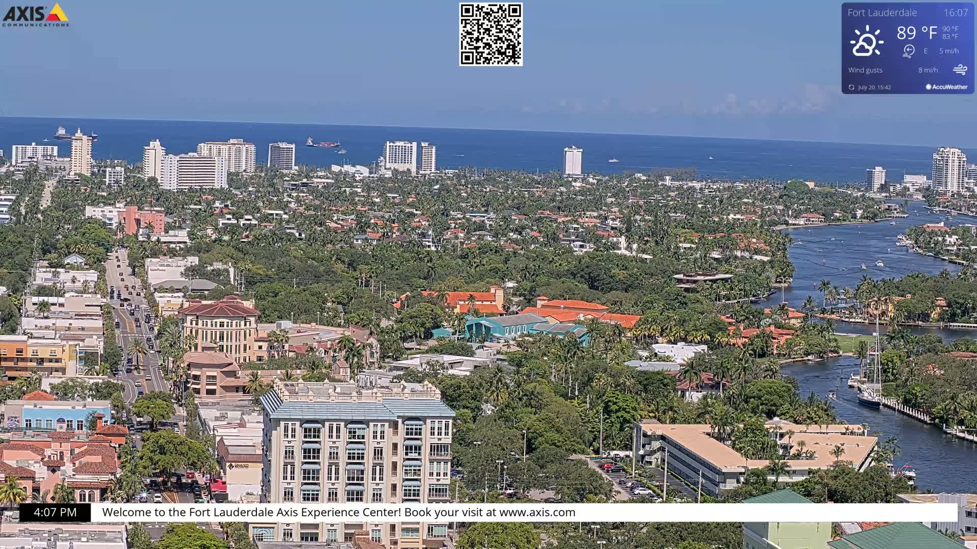Fort Lauderdale Skyline Live Cam - Fort Lauderdale, Broward, Florida, USA