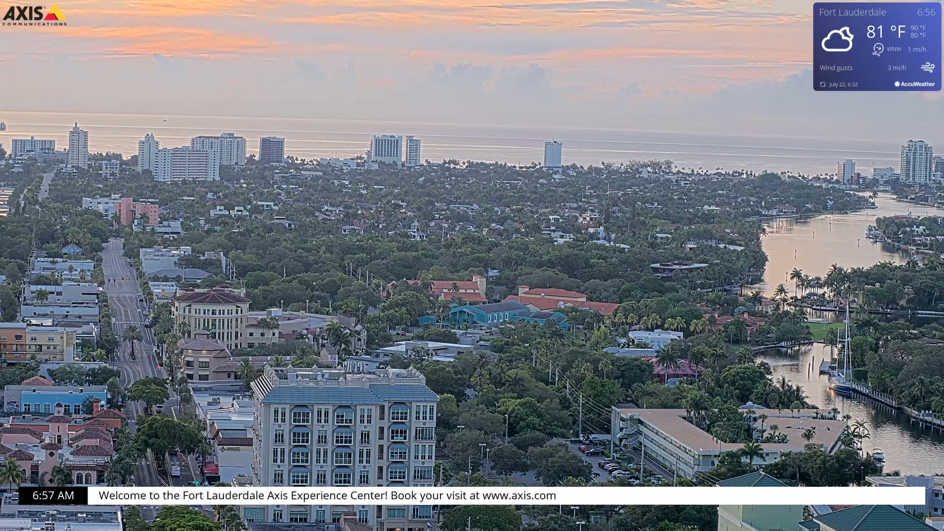 Fort Lauderdale Skyline Live Cam - Fort Lauderdale, Broward, Florida, USA