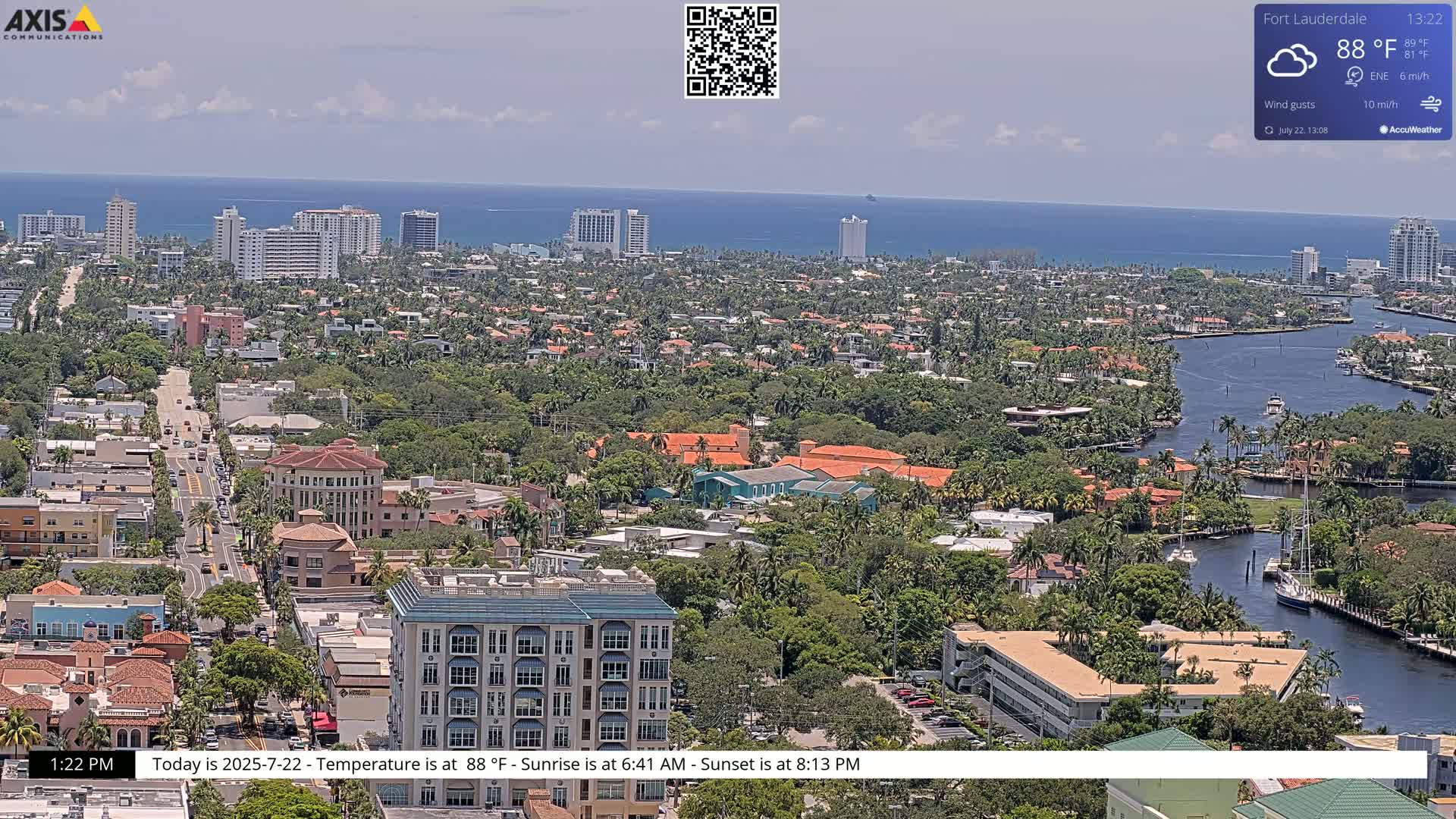 Fort Lauderdale Skyline Live Cam - Fort Lauderdale, Broward, Florida, USA