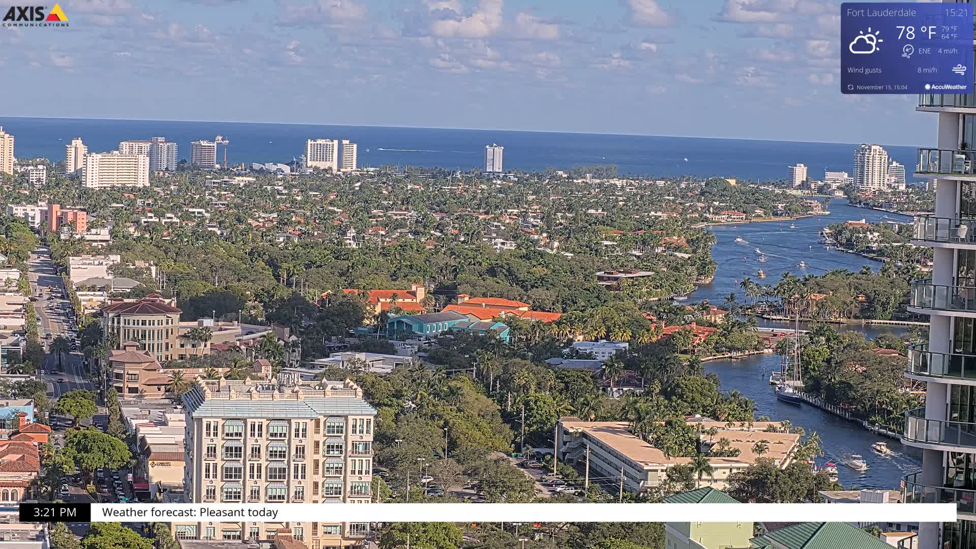 Fort Lauderdale Skyline Live Cam - Fort Lauderdale, Broward, Florida, USA