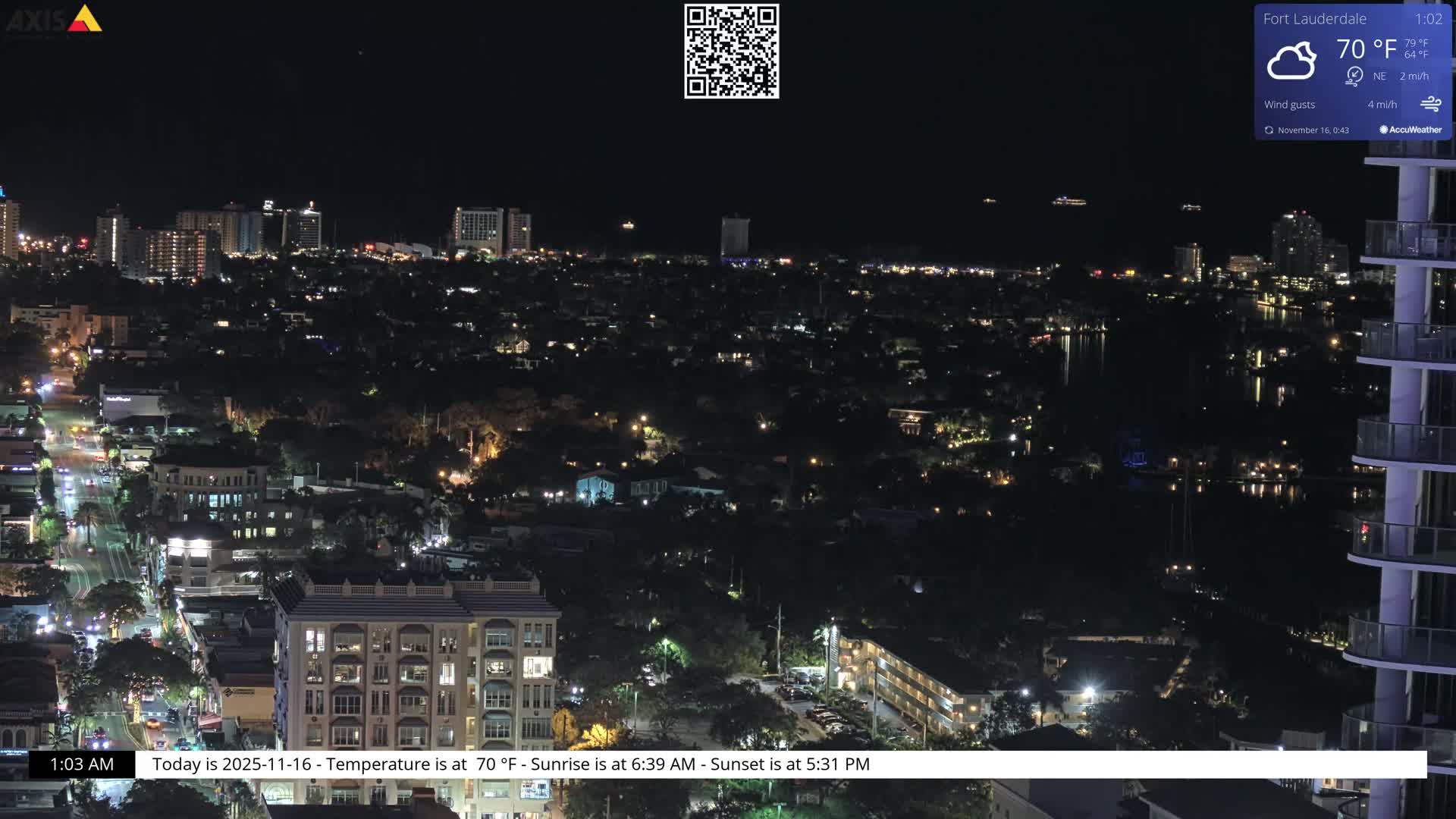 Fort Lauderdale Skyline Live Cam - Fort Lauderdale, Broward, Florida, USA