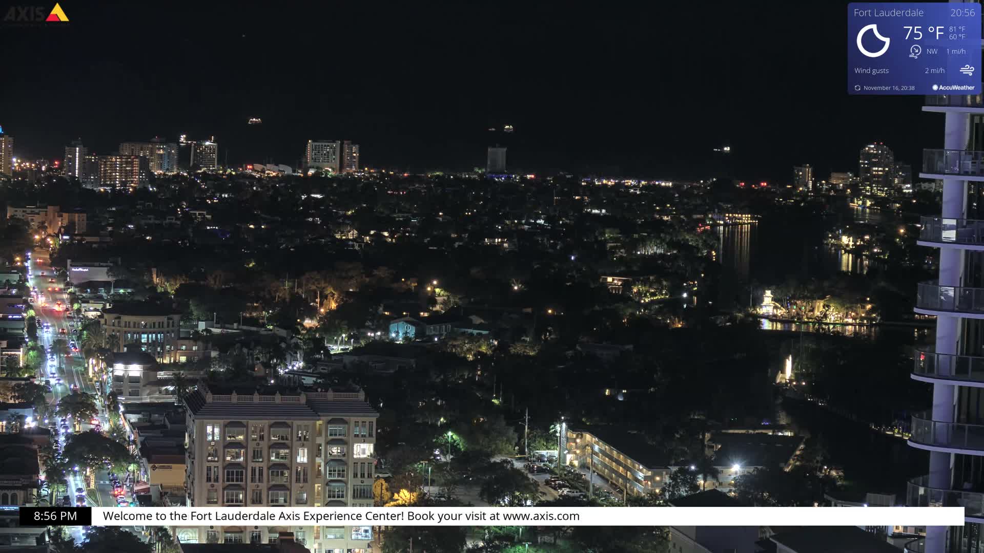 Fort Lauderdale Skyline Live Cam - Fort Lauderdale, Broward, Florida, USA