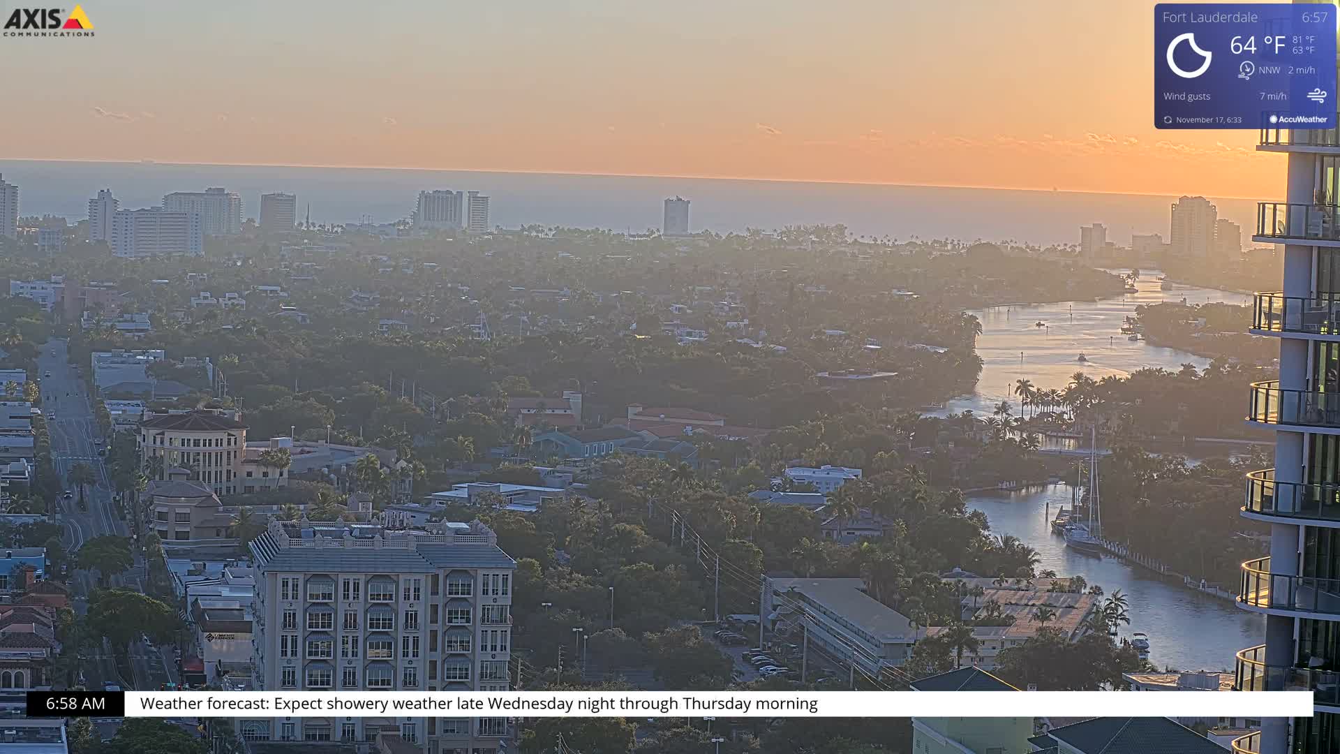 Fort Lauderdale Skyline Live Cam - Fort Lauderdale, Broward, Florida, USA