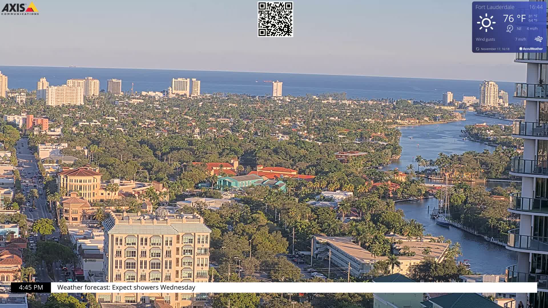 Fort Lauderdale Skyline Live Cam - Fort Lauderdale, Broward, Florida, USA