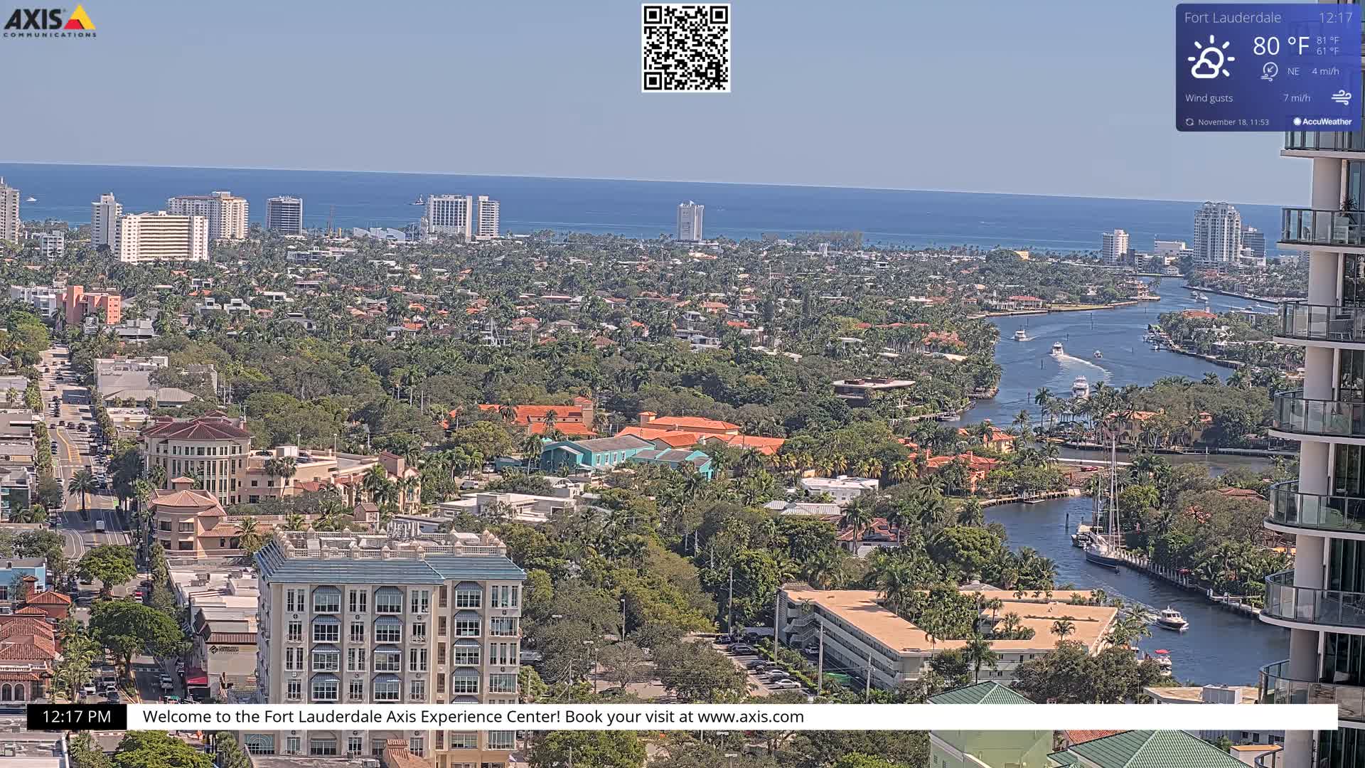 Fort Lauderdale Skyline Live Cam - Fort Lauderdale, Broward, Florida, USA