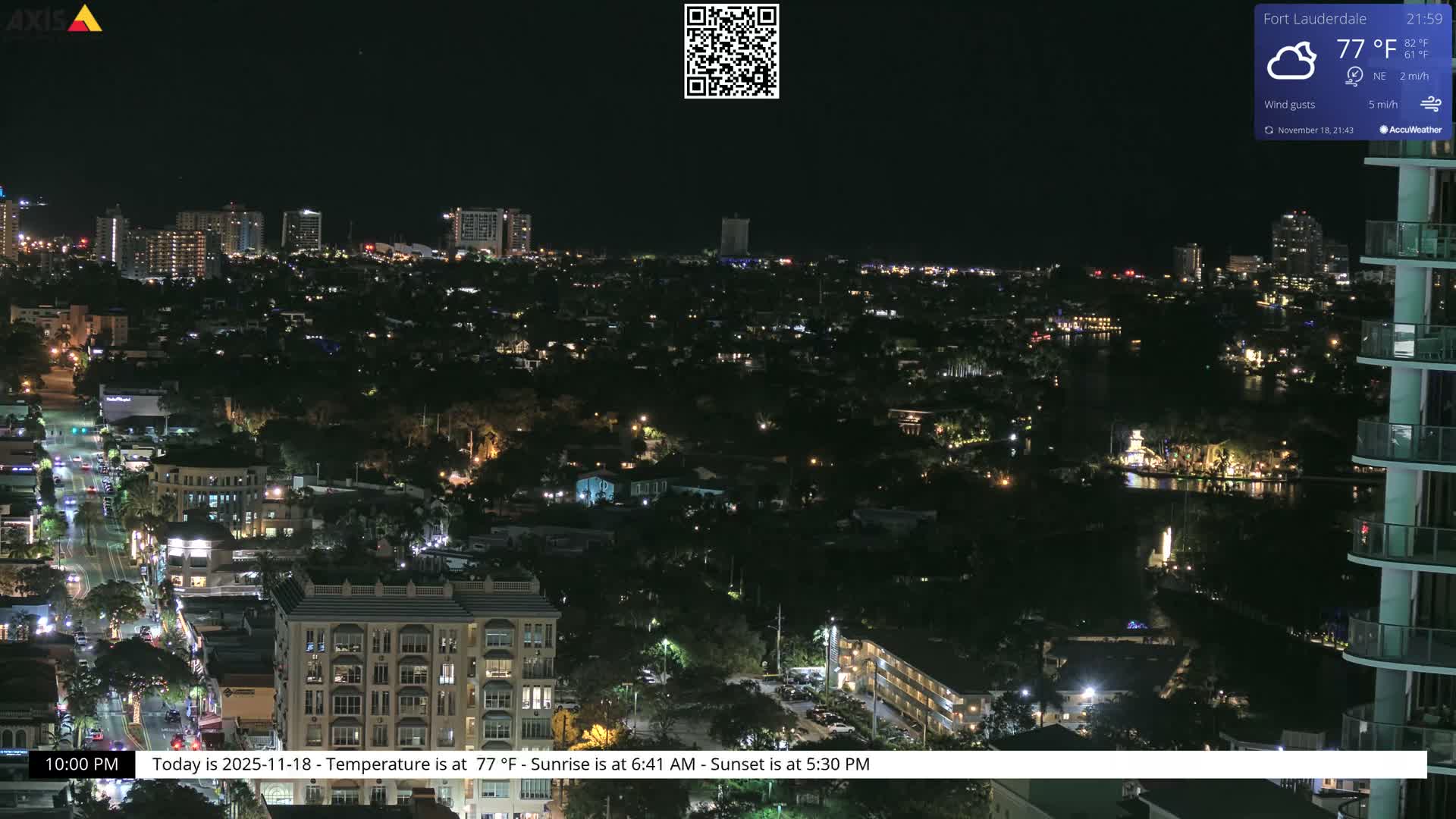 Fort Lauderdale Skyline Live Cam - Fort Lauderdale, Broward, Florida, USA