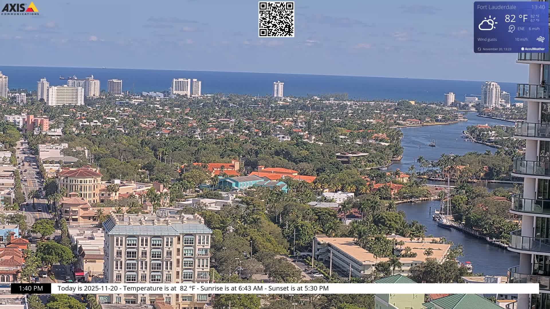 Fort Lauderdale Skyline Live Cam - Fort Lauderdale, Broward, Florida, USA