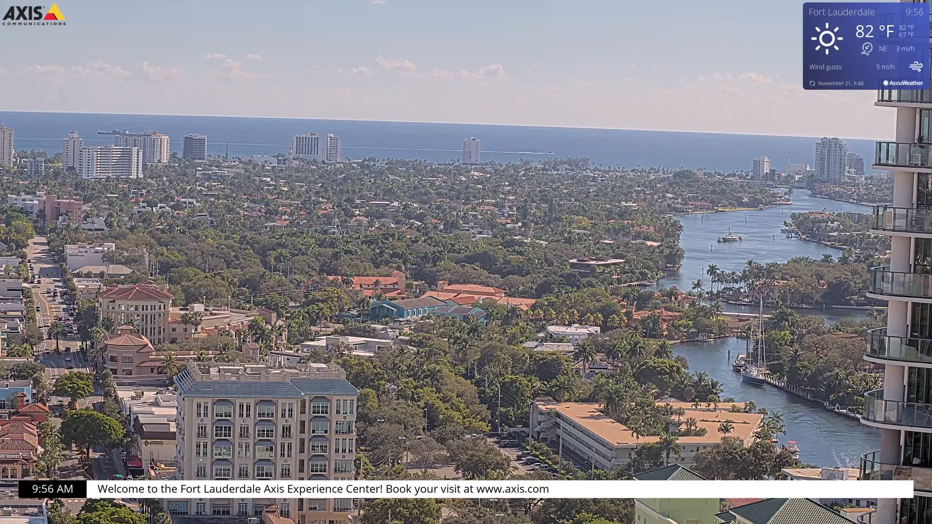 Fort Lauderdale Skyline Live Cam - Fort Lauderdale, Broward, Florida, USA