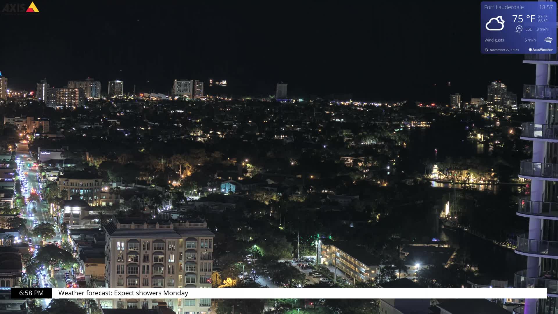 Fort Lauderdale Skyline Live Cam - Fort Lauderdale, Broward, Florida, USA