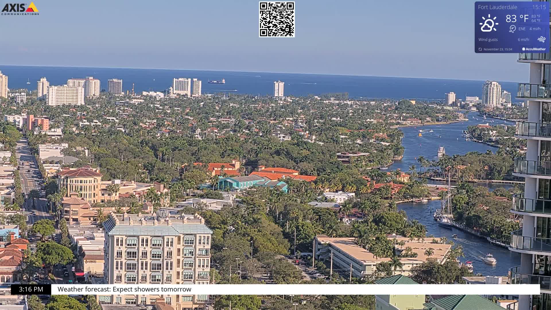 Fort Lauderdale Skyline Live Cam - Fort Lauderdale, Broward, Florida, USA