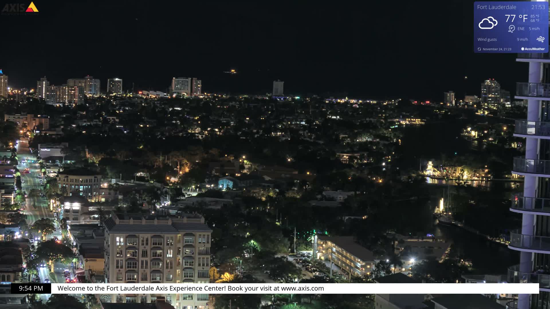 Fort Lauderdale Skyline Live Cam - Fort Lauderdale, Broward, Florida, USA