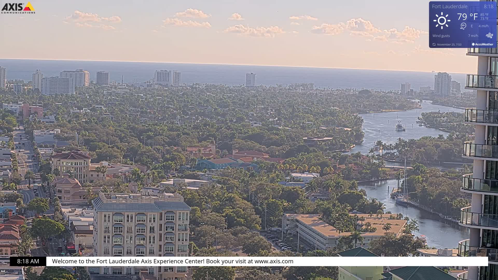 Fort Lauderdale Skyline Live Cam - Fort Lauderdale, Broward, Florida, USA