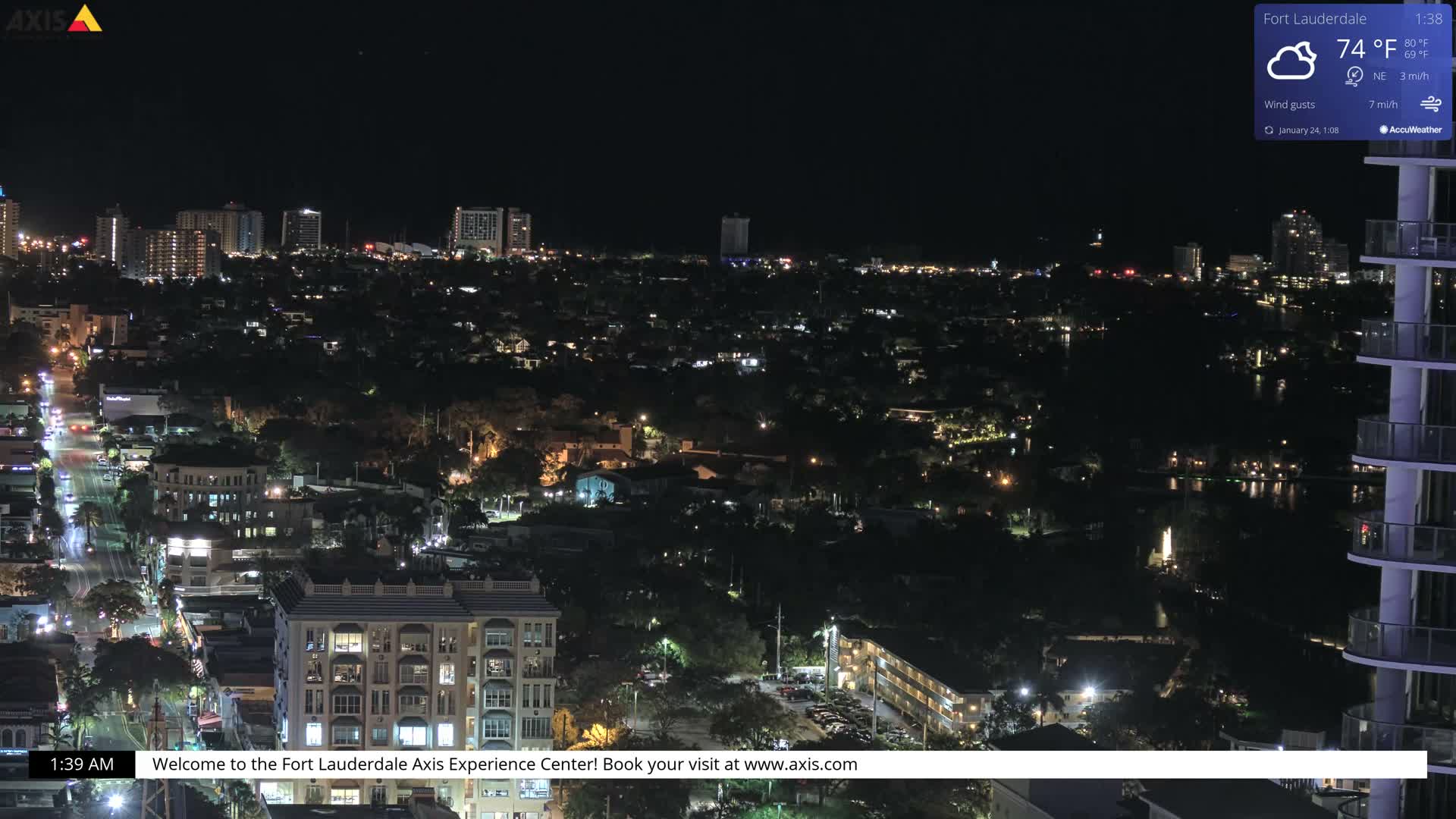 Fort Lauderdale Skyline Live Cam - Fort Lauderdale, Broward, Florida, USA