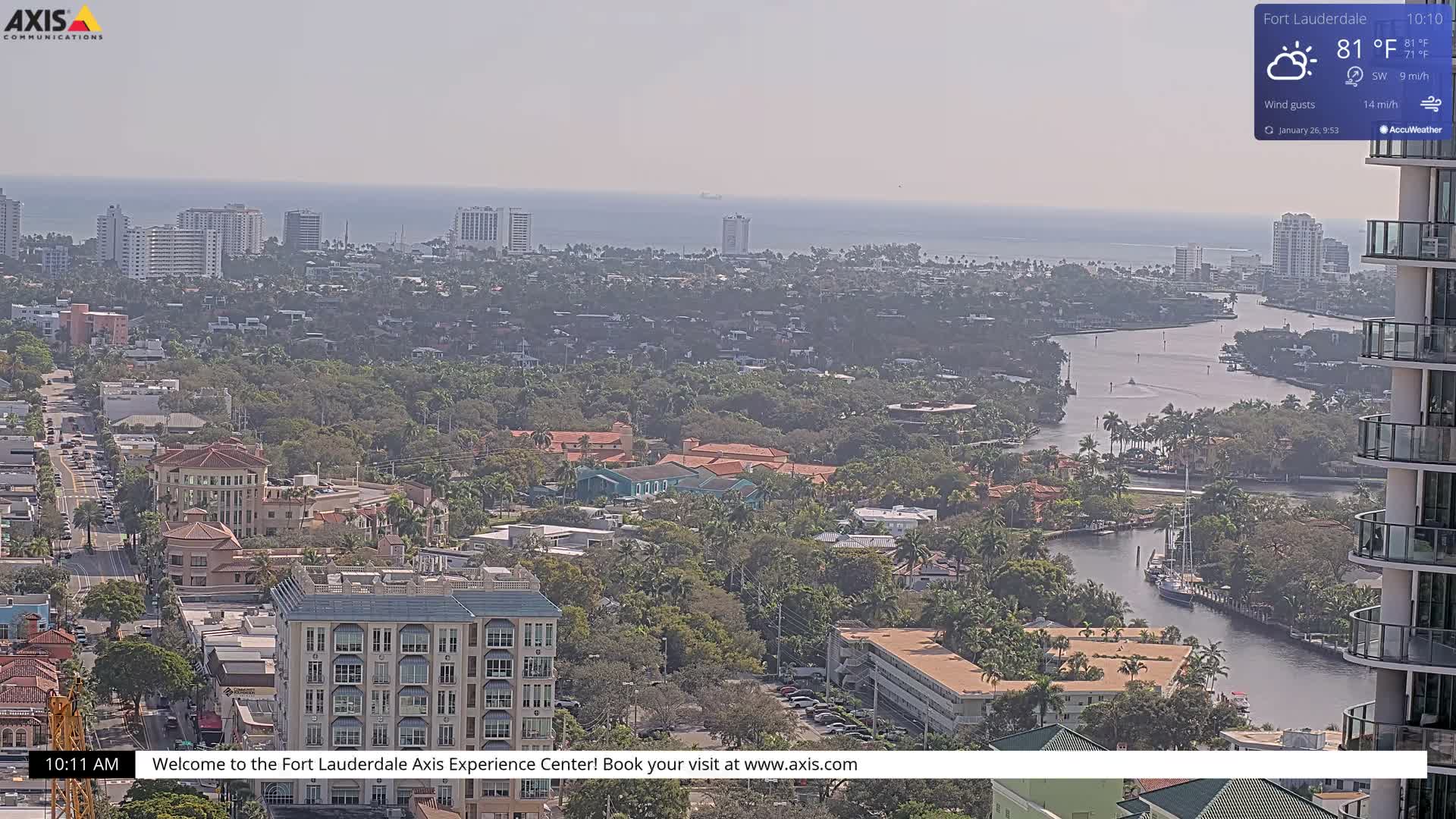 Fort Lauderdale Skyline Live Cam - Fort Lauderdale, Broward, Florida, USA