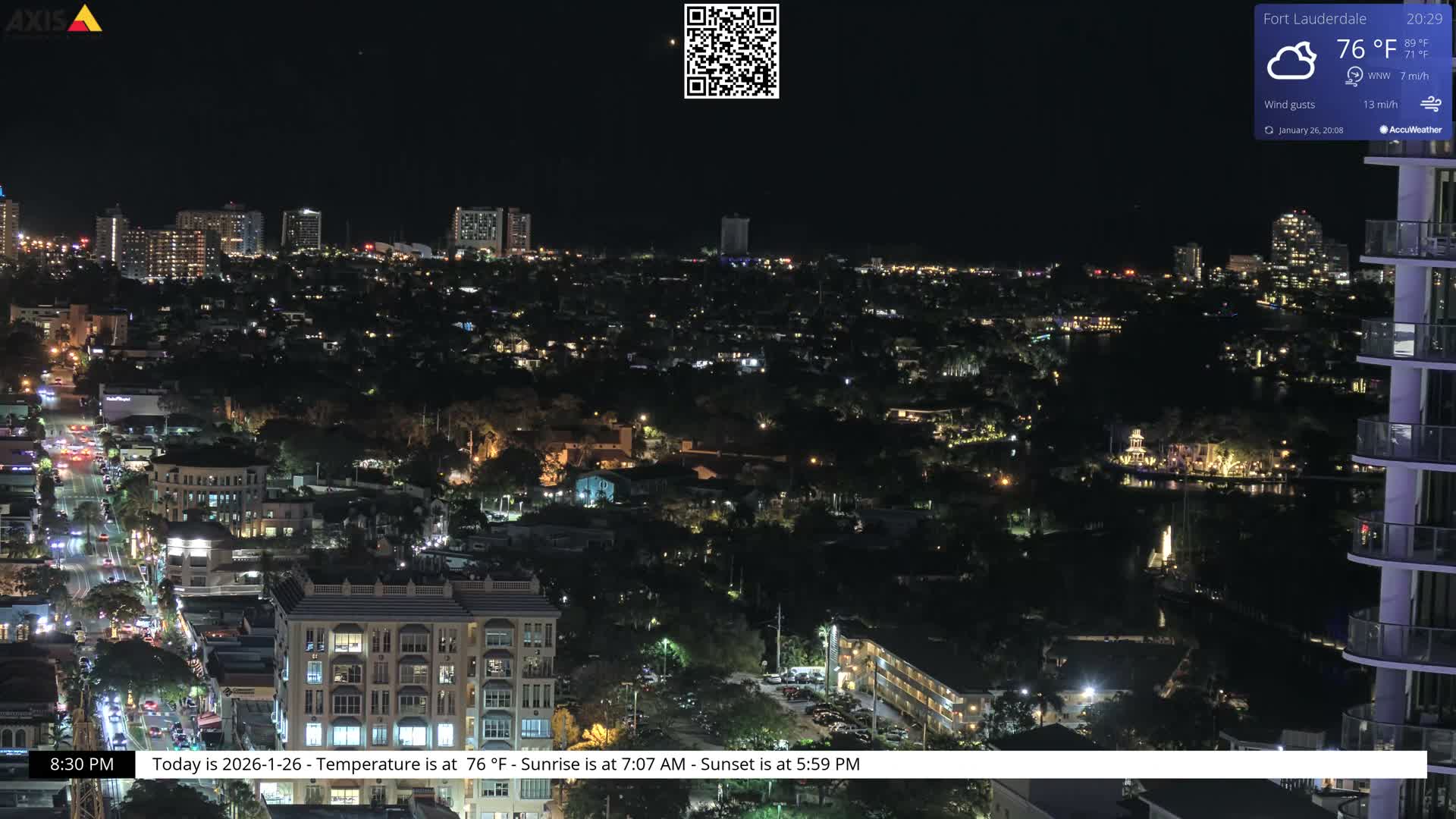 Fort Lauderdale Skyline Live Cam - Fort Lauderdale, Broward, Florida, USA