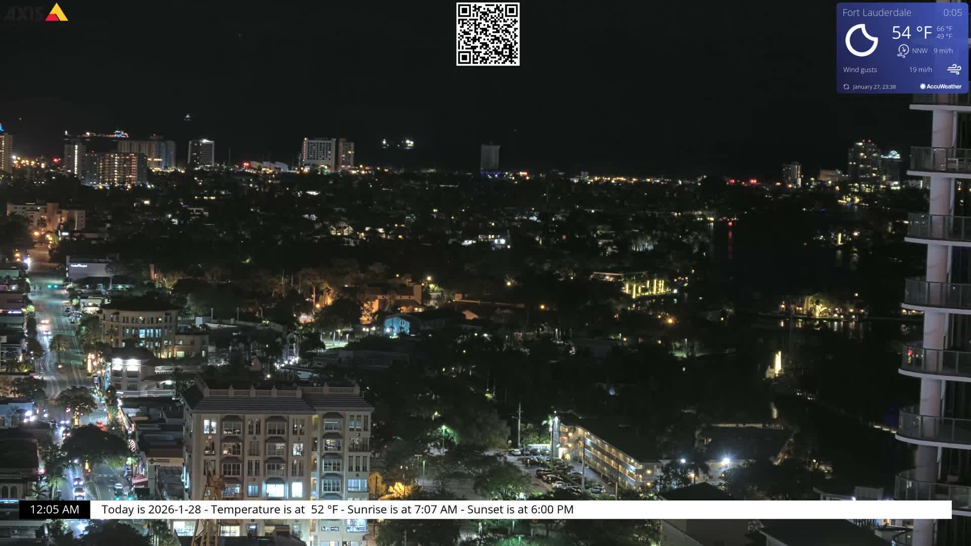 Fort Lauderdale Skyline Live Cam - Fort Lauderdale, Broward, Florida, USA