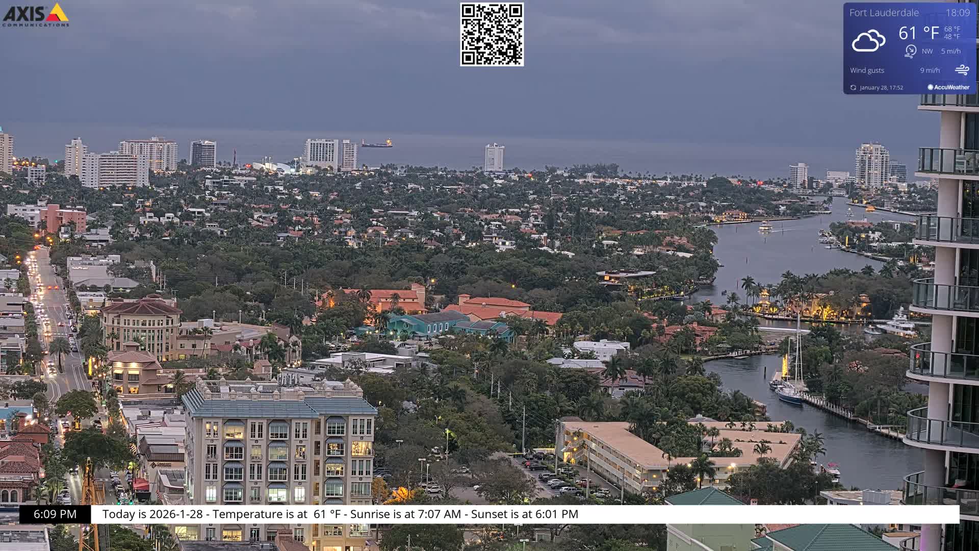 Fort Lauderdale Skyline Live Cam - Fort Lauderdale, Broward, Florida, USA