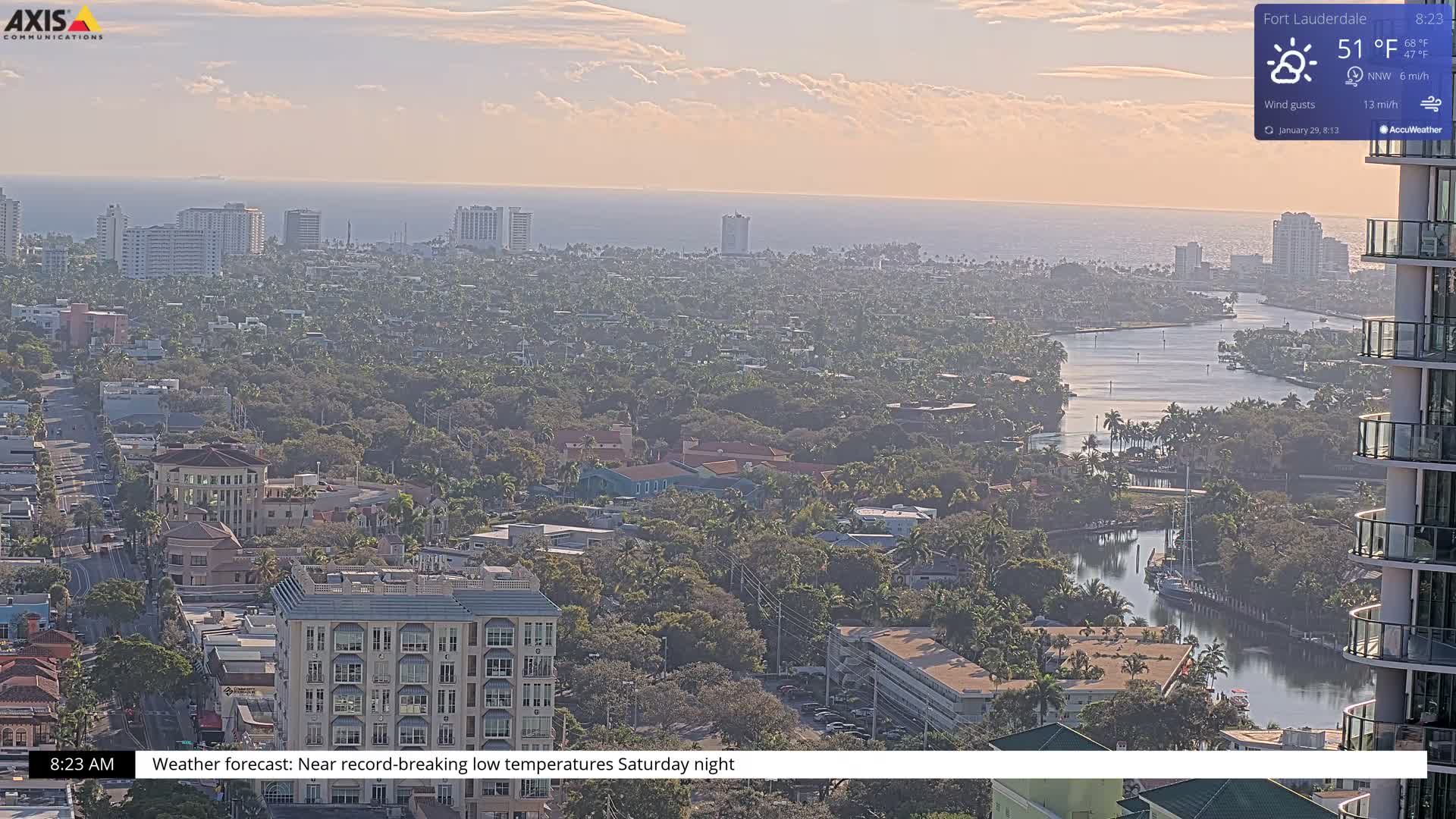 Fort Lauderdale Skyline Live Cam - Fort Lauderdale, Broward, Florida, USA