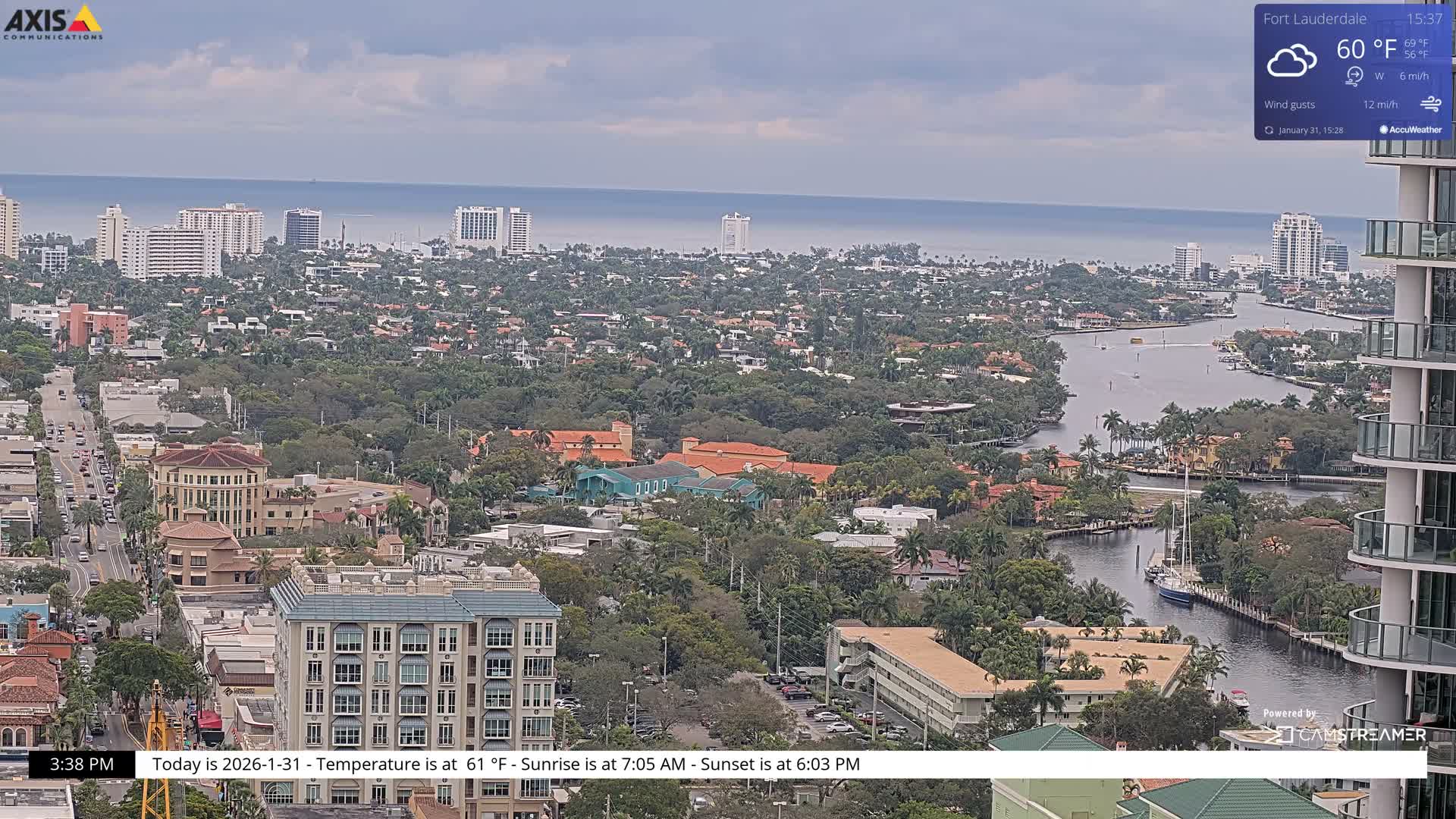 Fort Lauderdale Skyline Live Cam - Fort Lauderdale, Broward, Florida, USA