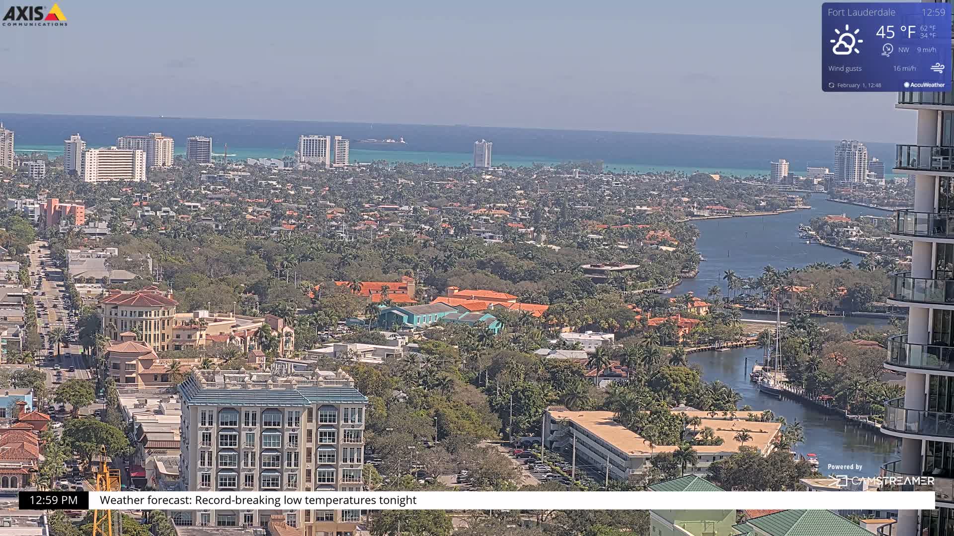 Fort Lauderdale Skyline Live Cam - Fort Lauderdale, Broward, Florida, USA