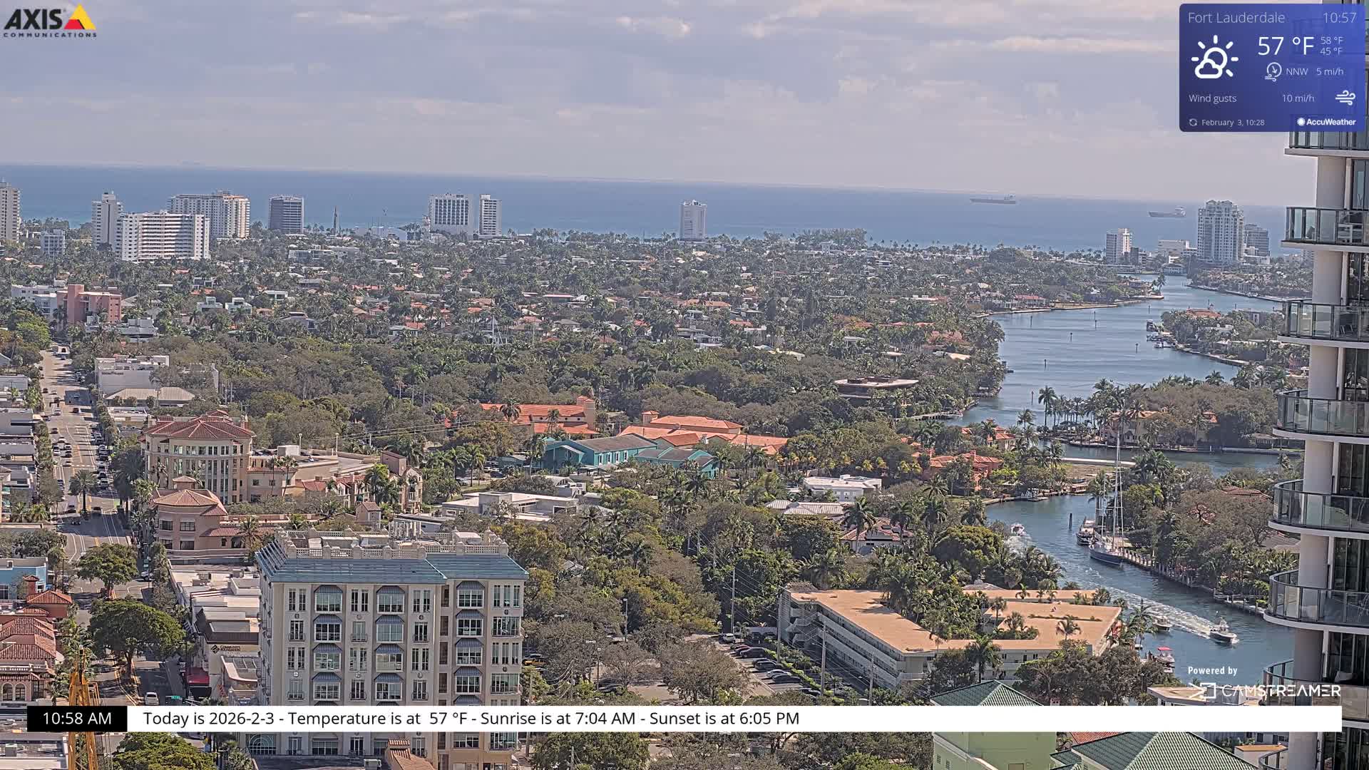 Fort Lauderdale Skyline Live Cam - Fort Lauderdale, Broward, Florida, USA