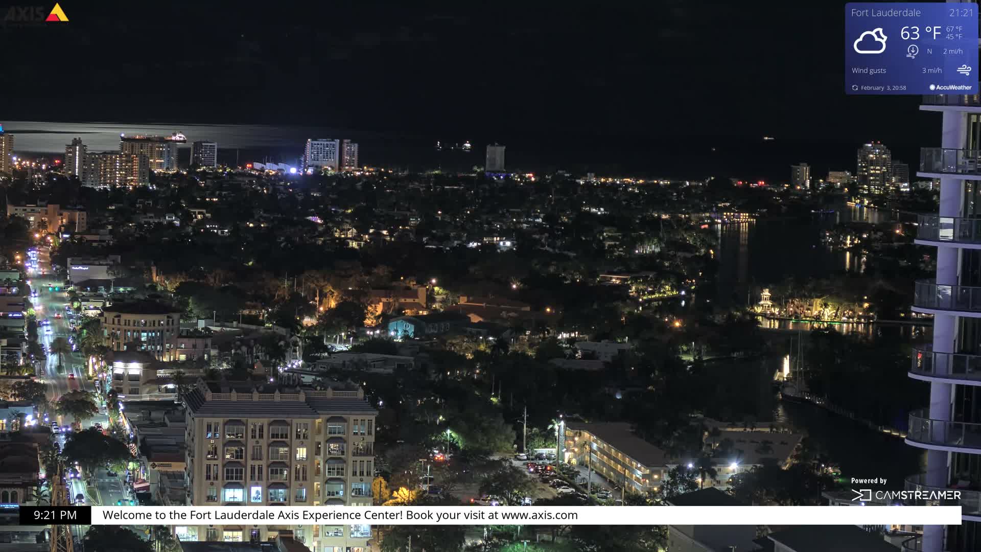 Fort Lauderdale Skyline Live Cam - Fort Lauderdale, Broward, Florida, USA
