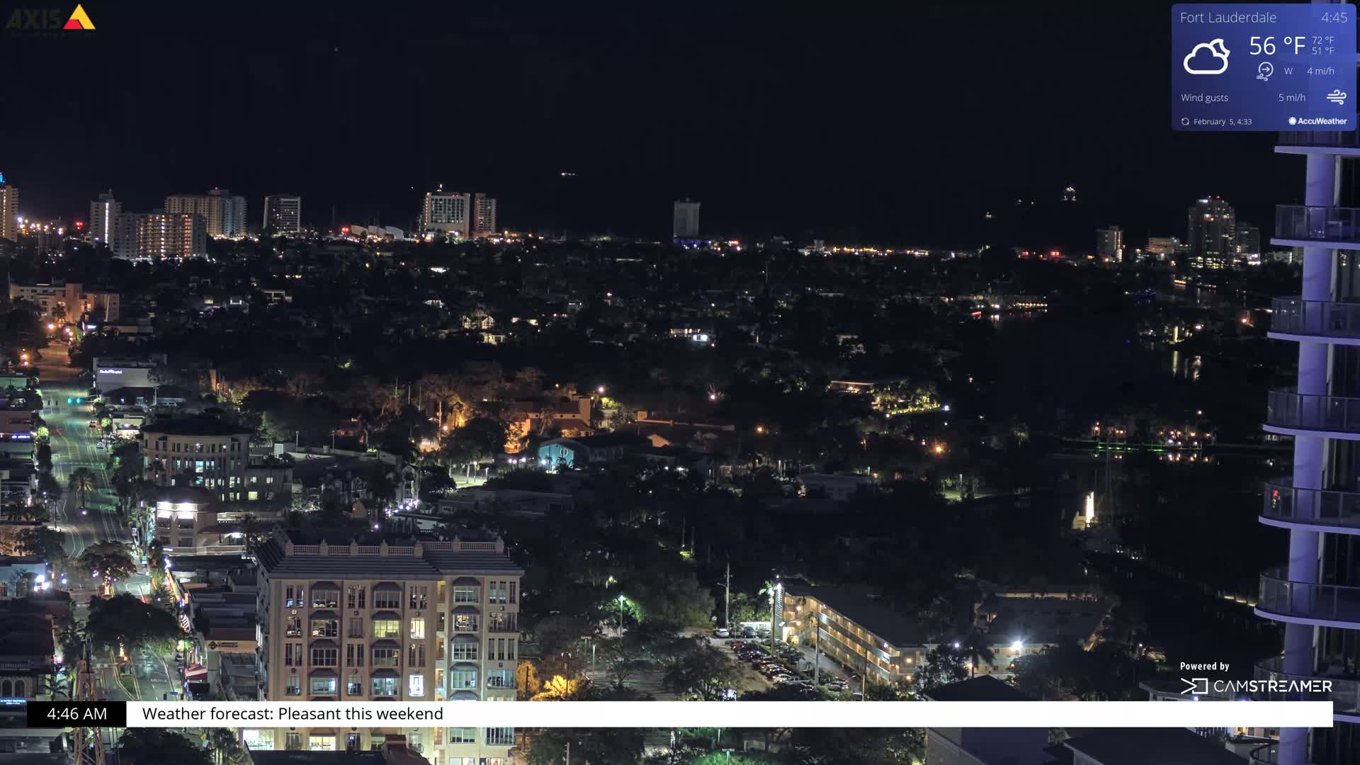 Fort Lauderdale Skyline Live Cam - Fort Lauderdale, Broward, Florida, USA