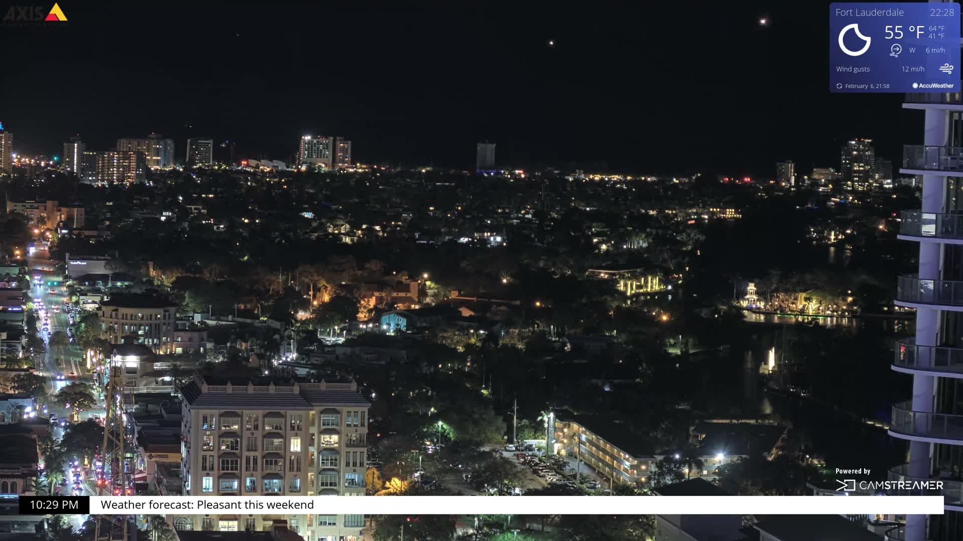 Fort Lauderdale Skyline Live Cam - Fort Lauderdale, Broward, Florida, USA