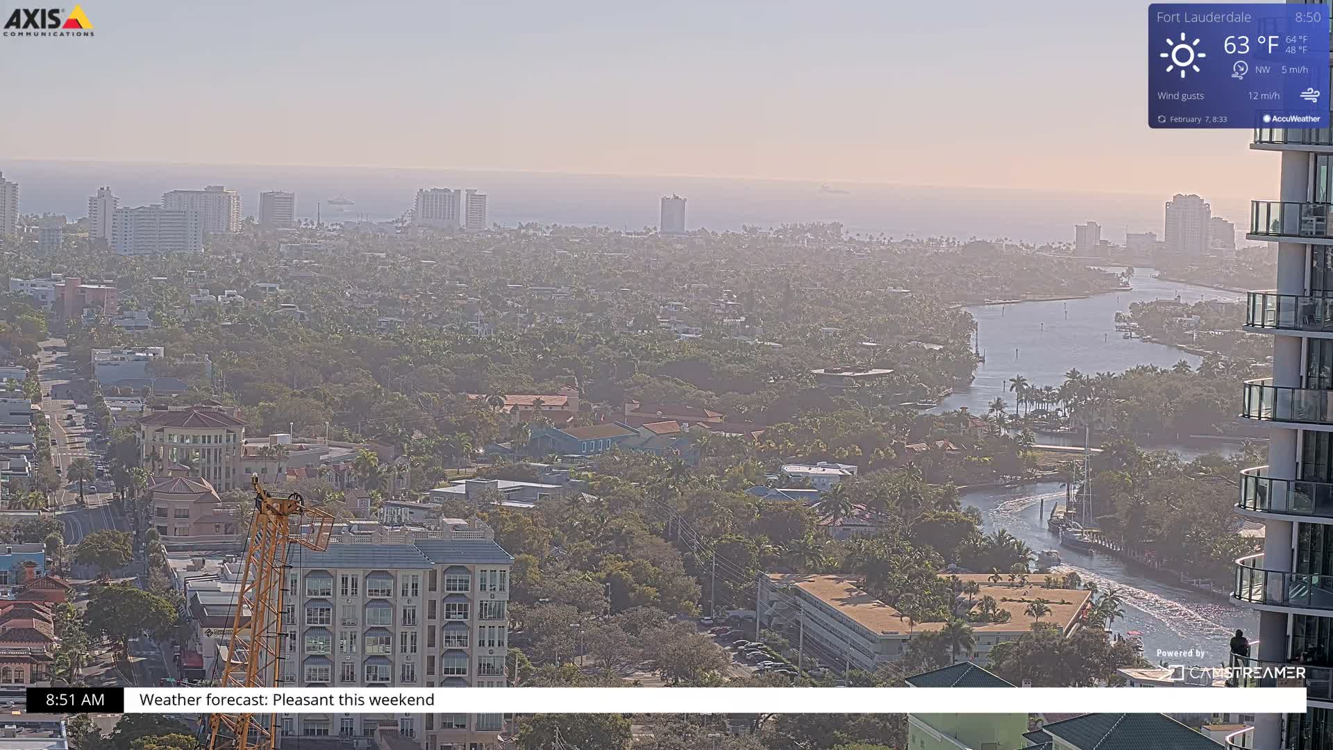 Fort Lauderdale Skyline Live Cam - Fort Lauderdale, Broward, Florida, USA
