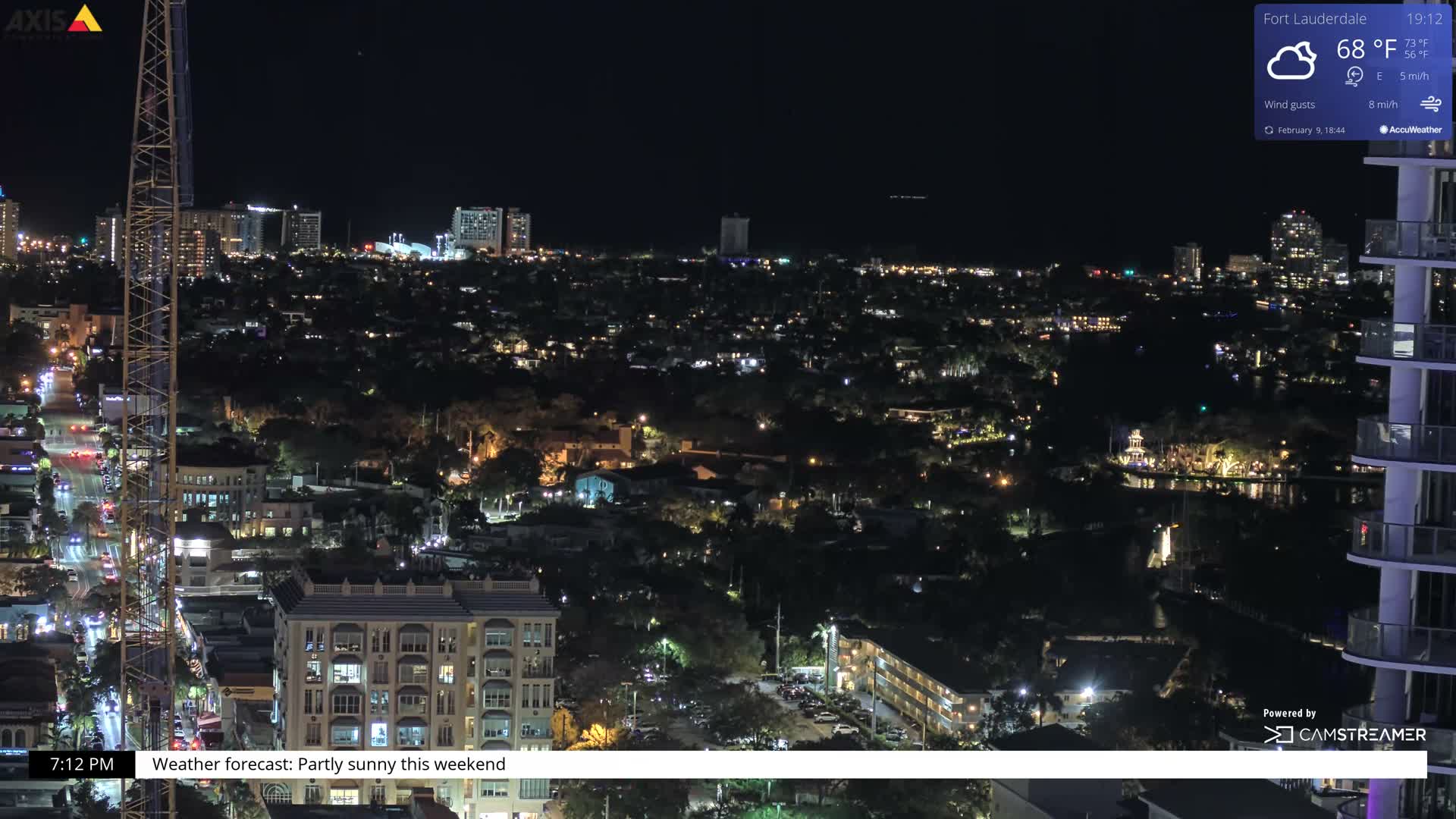Fort Lauderdale Skyline Live Cam - Fort Lauderdale, Broward, Florida, USA